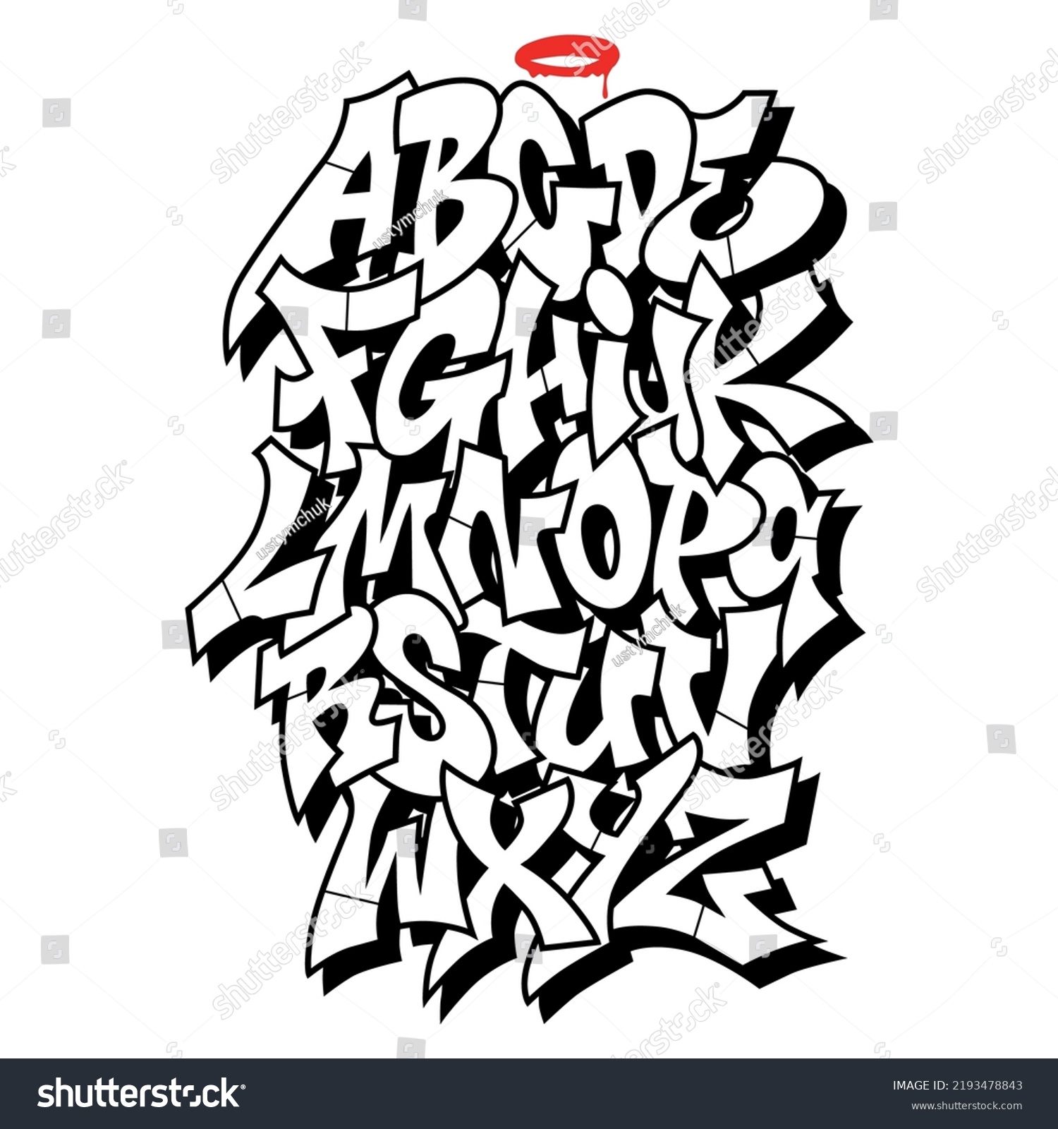 abecedario en graffiti wildstyle