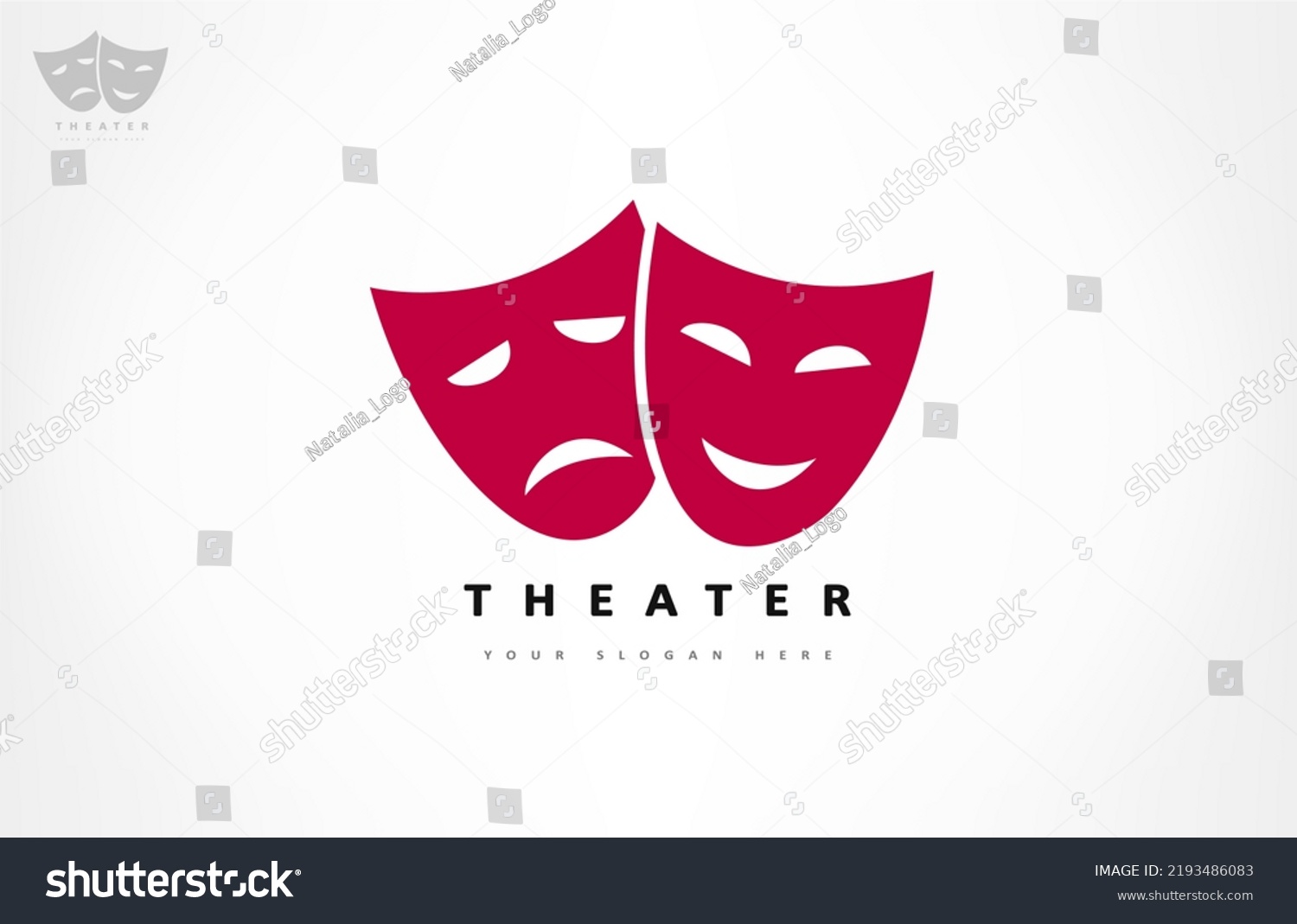 Theater Masks Logo Vector Theater Acting Stock Vector (Royalty Free ...