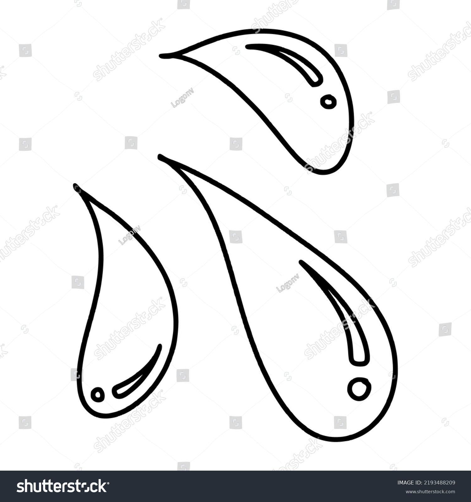 Vector Illustration Doodle Cartoon Drops Blood Stock Vector (Royalty ...