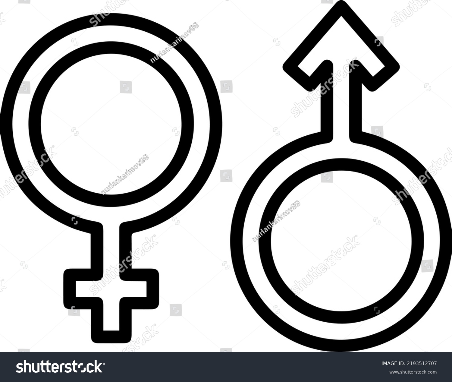 Male Female Sex Gender Signs Vector Stock Vector Royalty Free