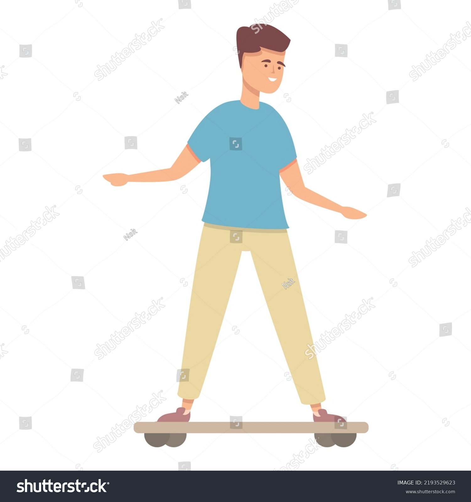 Ride Skateboard Icon Cartoon Vector Active Stock Vector (Royalty Free ...