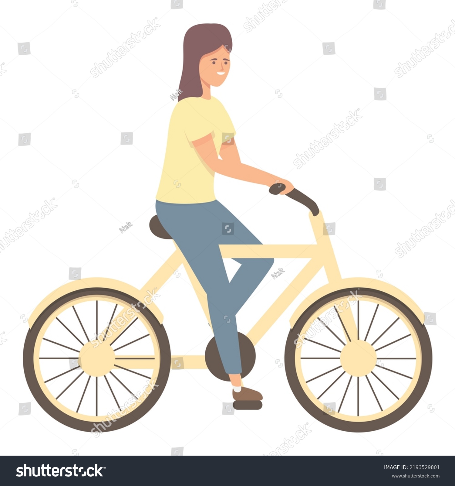 Bike Ride Icon Cartoon Vector Family Stock Vector (royalty Free 