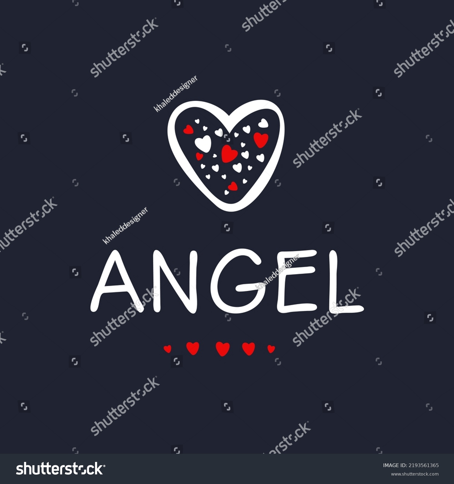 Angel Calligraphy Name Vector Illustration Stock Vector Royalty Free