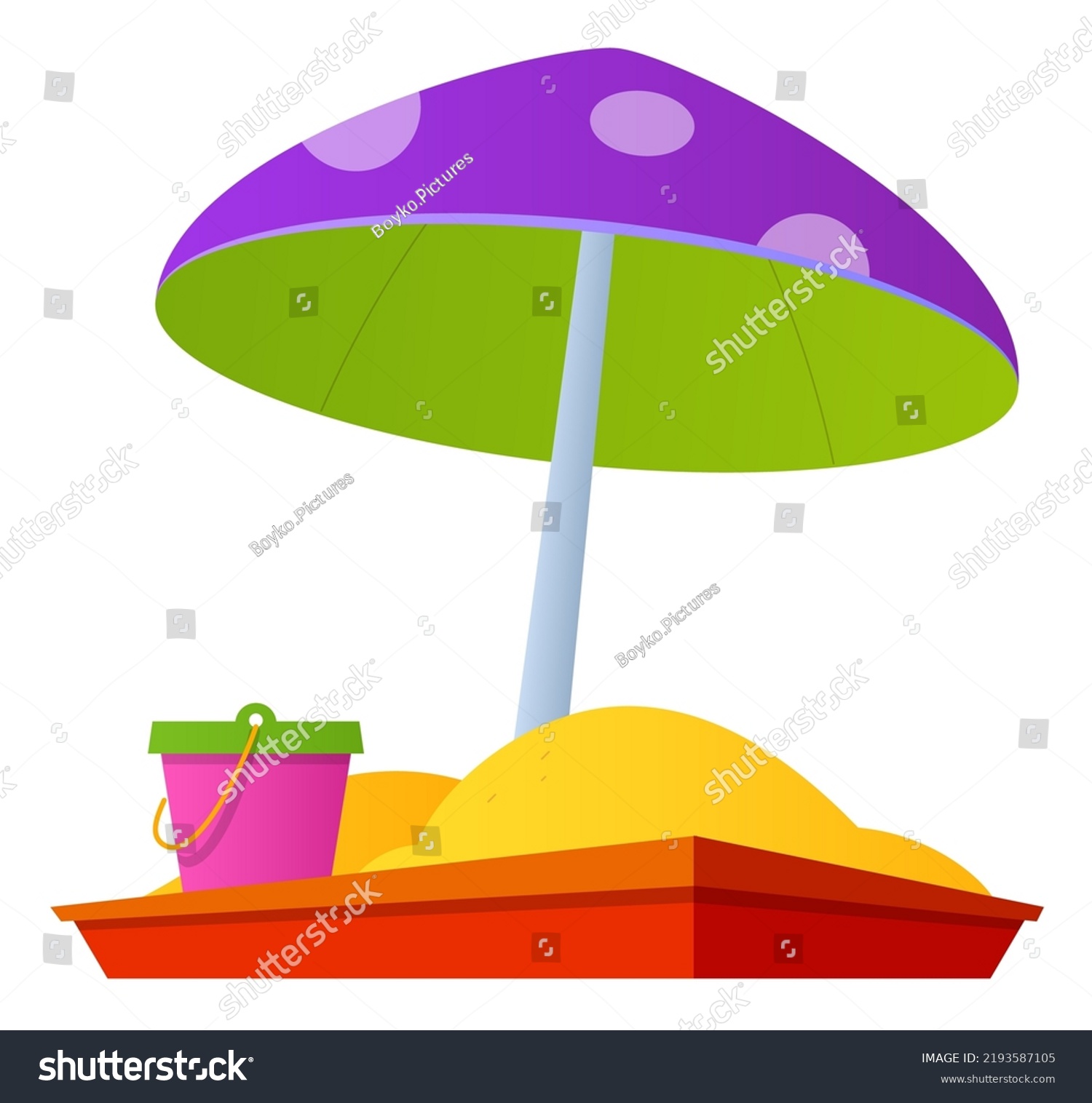 Children Sandbox Modern Flat Design Style Stock Vector (Royalty Free ...