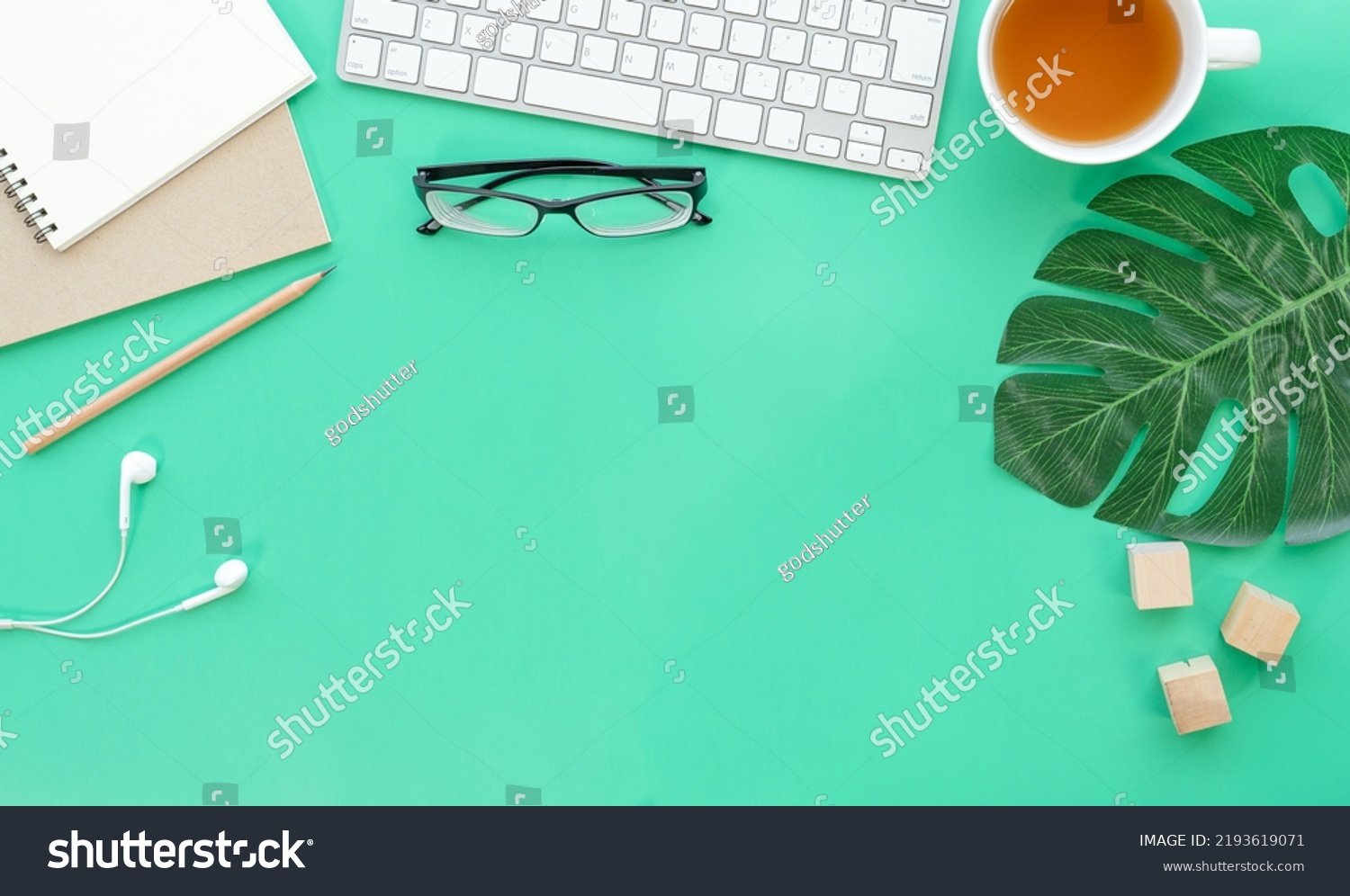 Flat Lay Top View Desk Work Stock Photo 2193619071 | Shutterstock