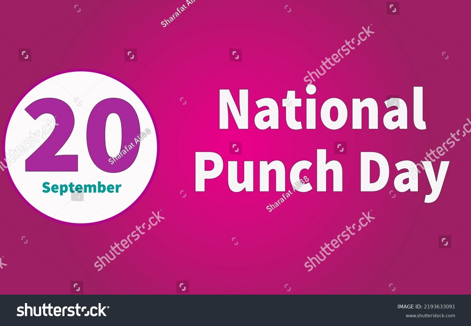 Happy National Punch Day September 20 Stock Vector (Royalty Free