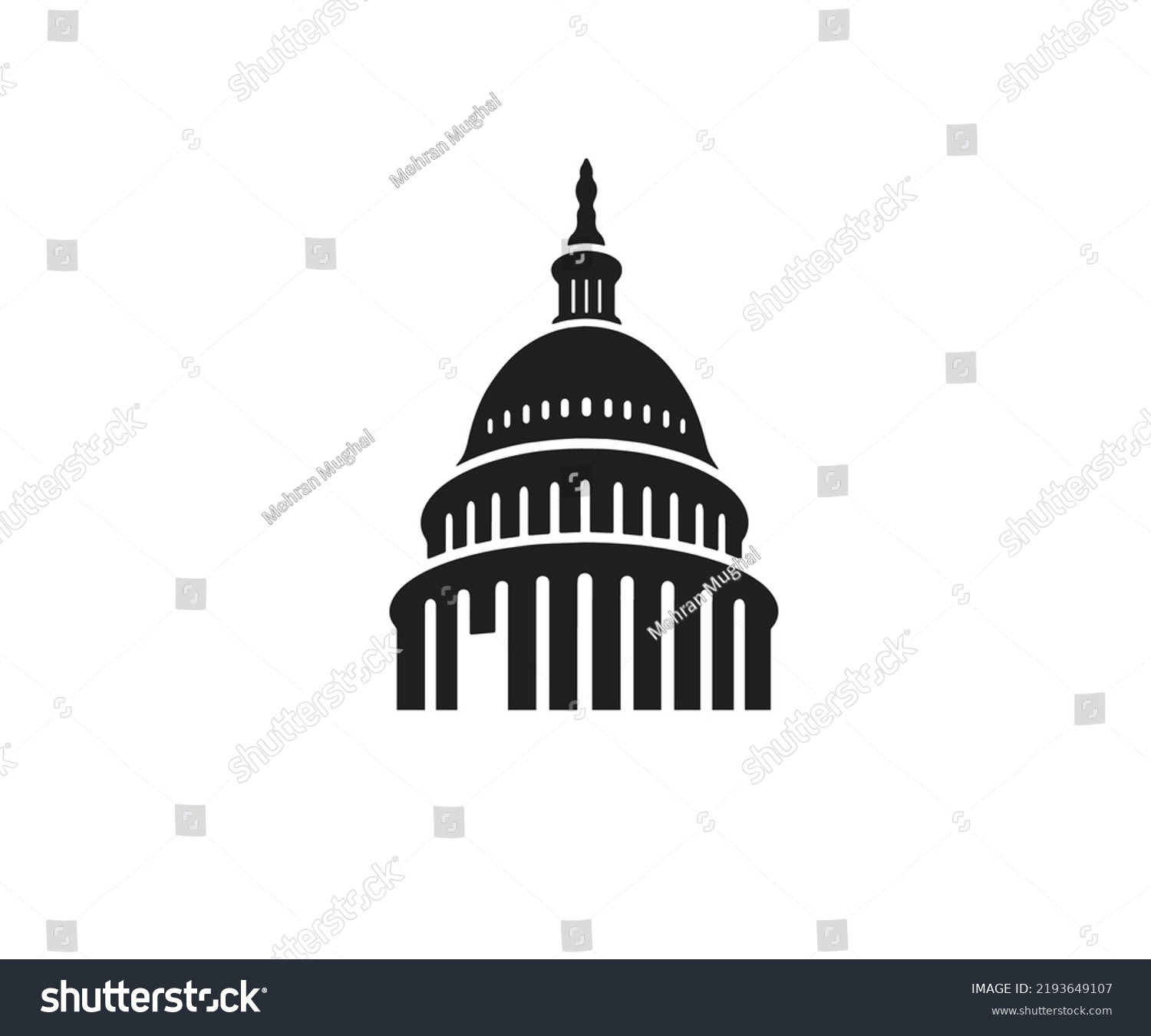 Washington Dc Building Vector Icon Stock Vector (Royalty Free ...