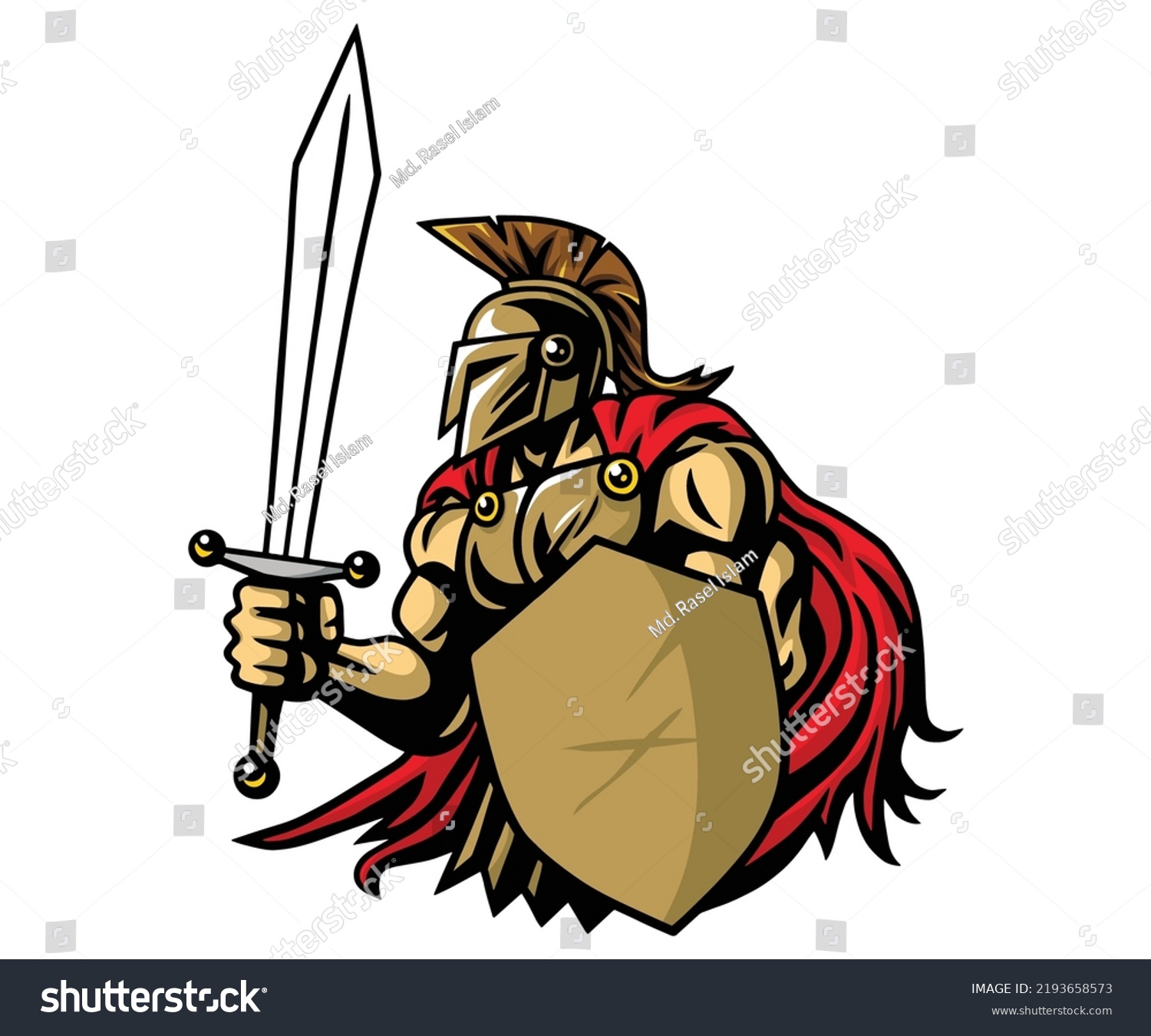 Warriors Fighters Samurais War Vector Illustration Stock Vector ...