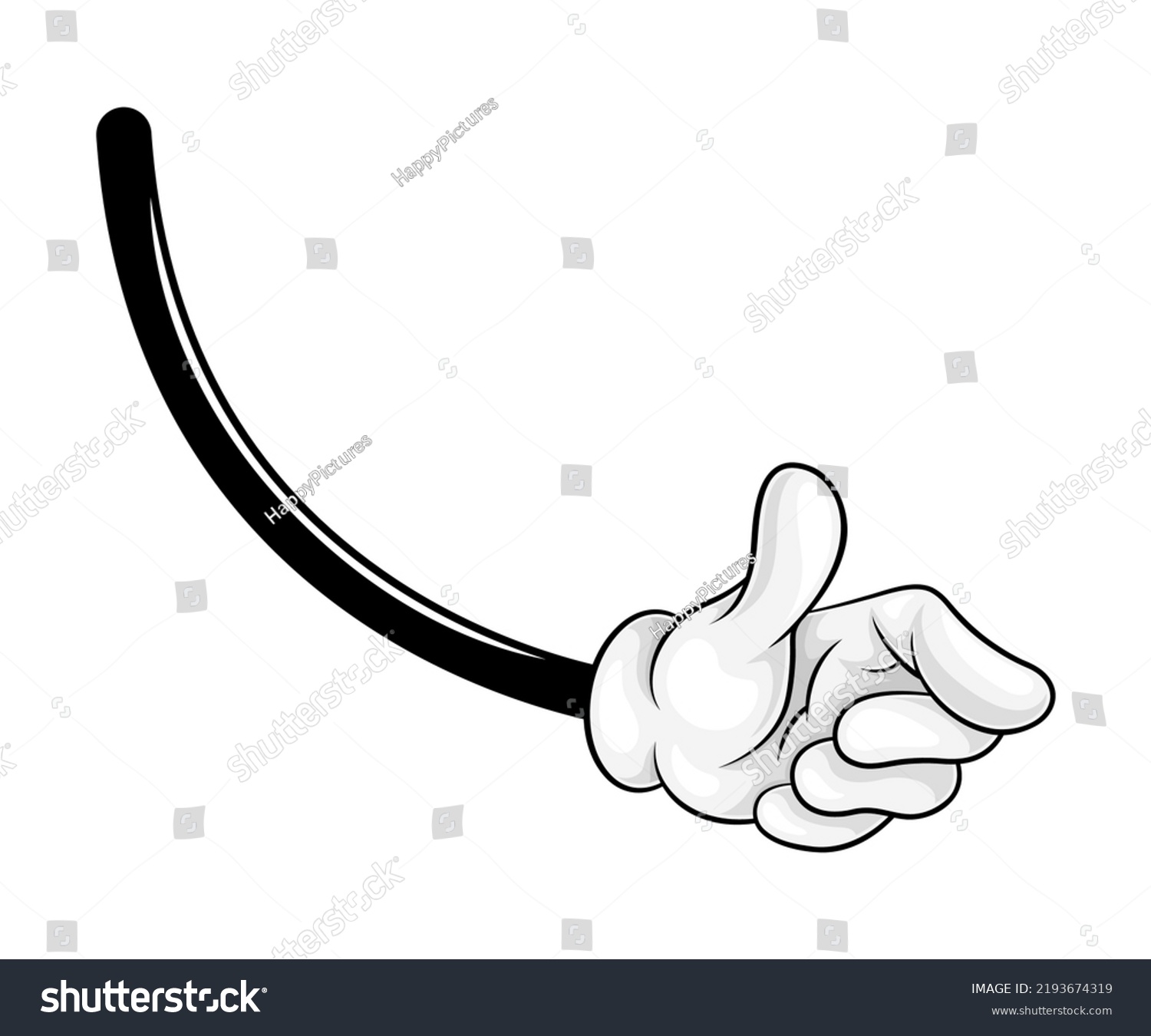 Cartoon Hand Pointing Finger Comic Arm Stock Vector (Royalty Free ...