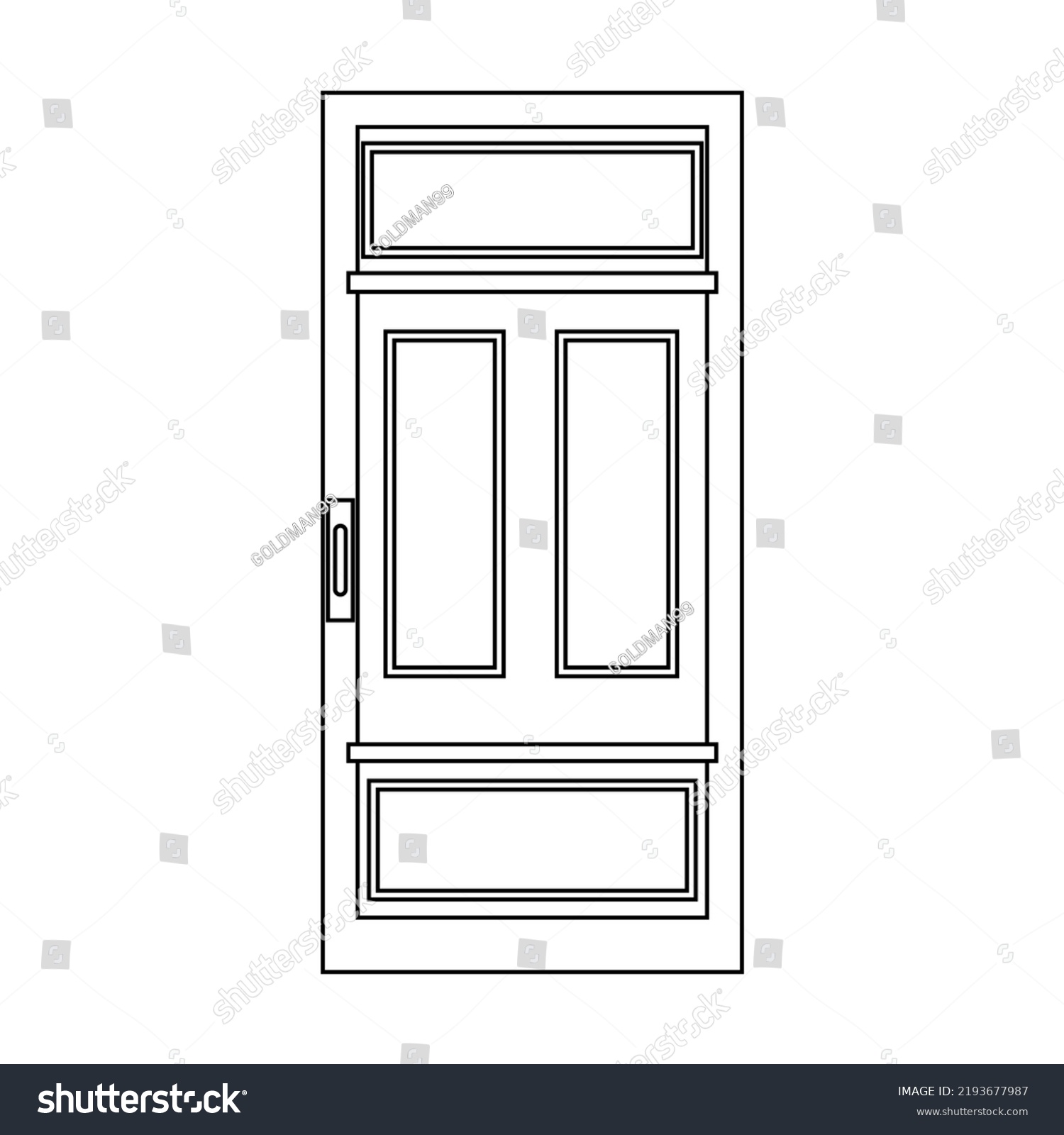 Door Entrance Illustration House Outline Doorway Stock Illustration ...