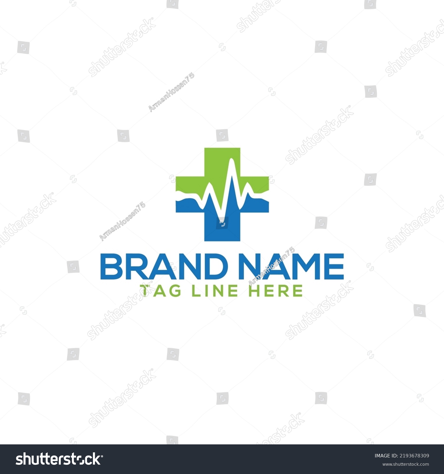 Medical Healthcare Hospital Clinic Logo Design Stock Vector (Royalty ...