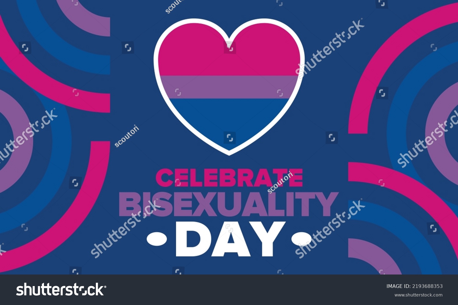 Celebrate Bisexuality Day Bisexual Pride Bi Stock Vector (Royalty Free ...