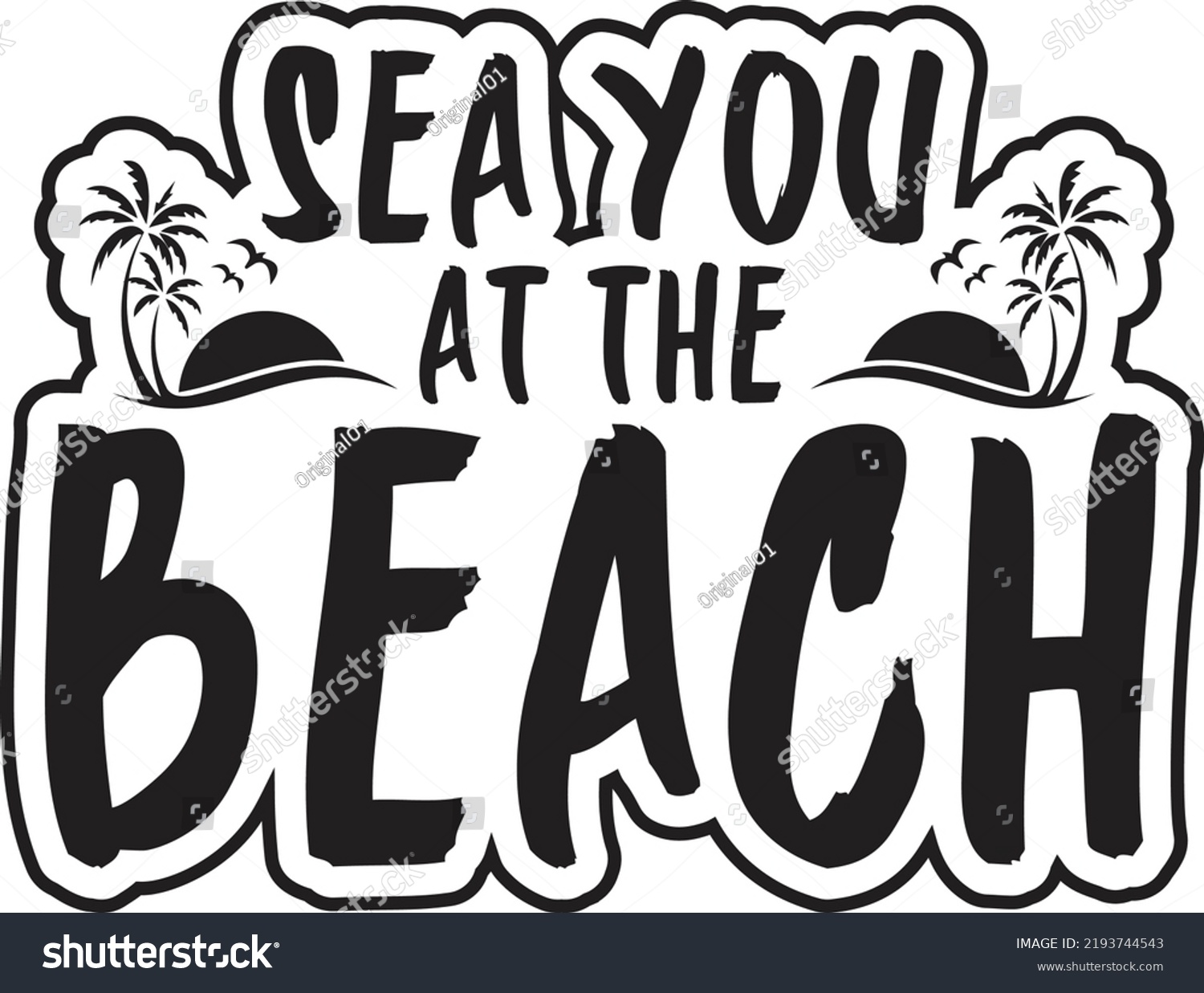 Beach Svg T Shirt Design Stock Vector (Royalty Free) 2193744543 ...