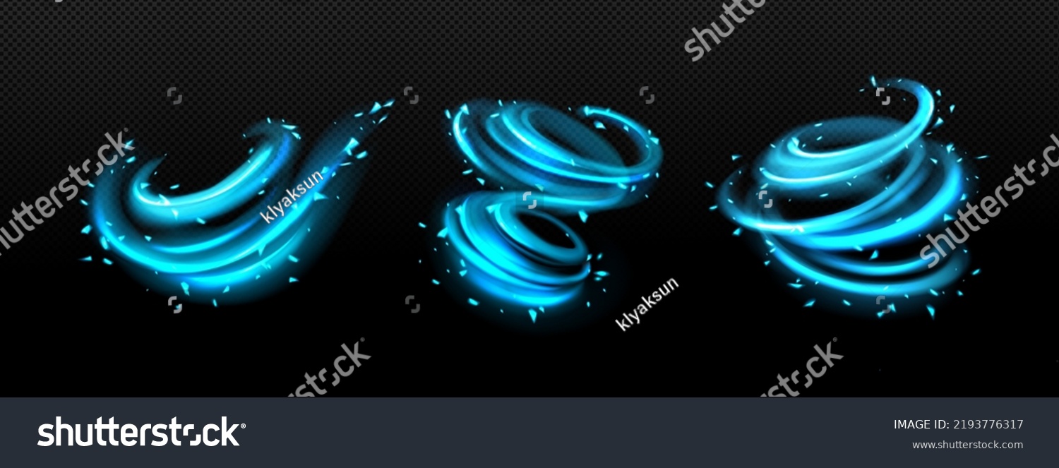 Abstract Blue Swirls Tornado Wind Effect Stock Vector (Royalty Free ...