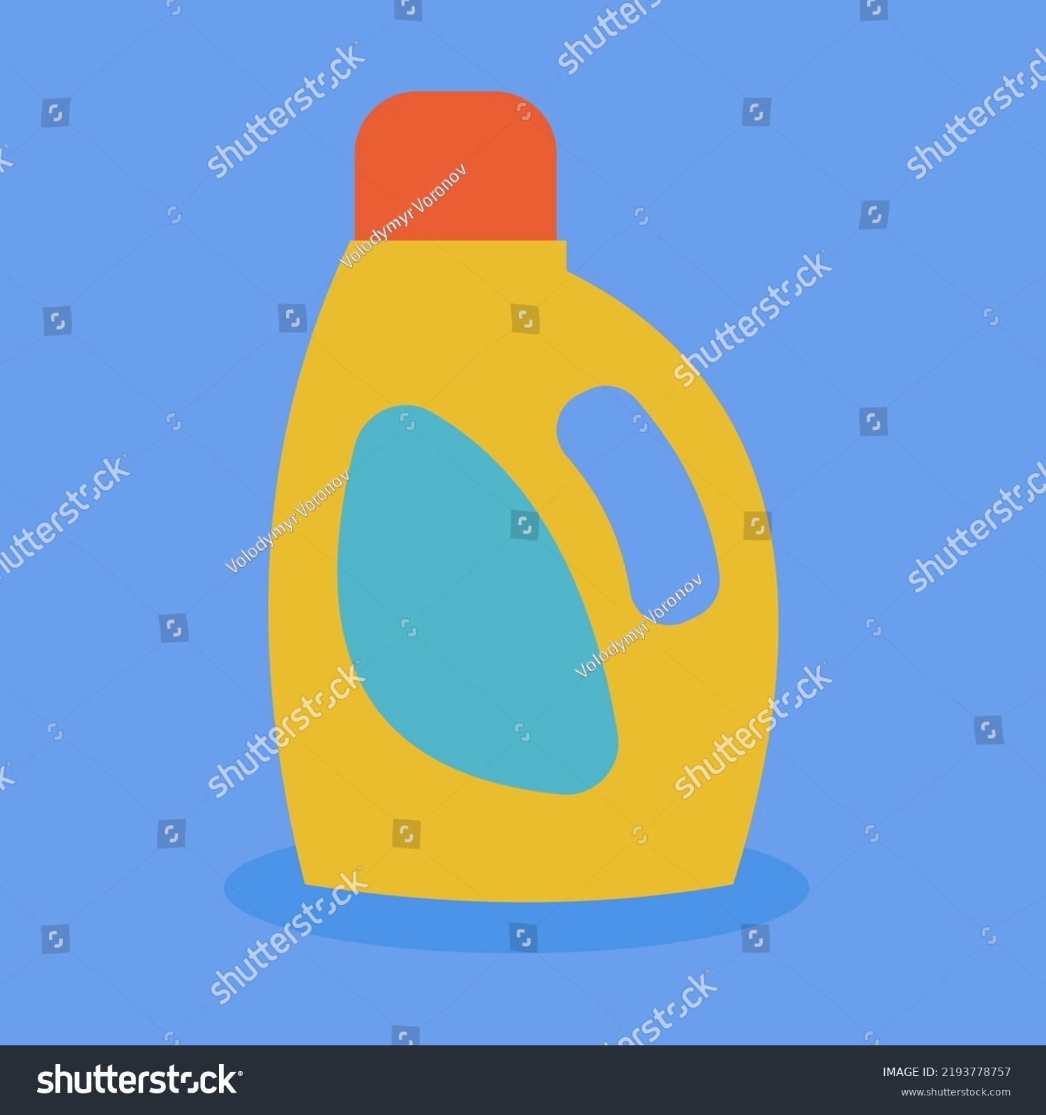 Fabric Softener On Blue Background Stock Vector (Royalty Free ...