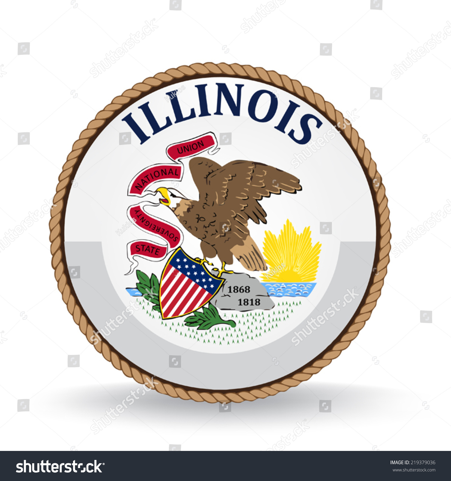 Illinois Seal Stock Vector (Royalty Free) 219379036 | Shutterstock