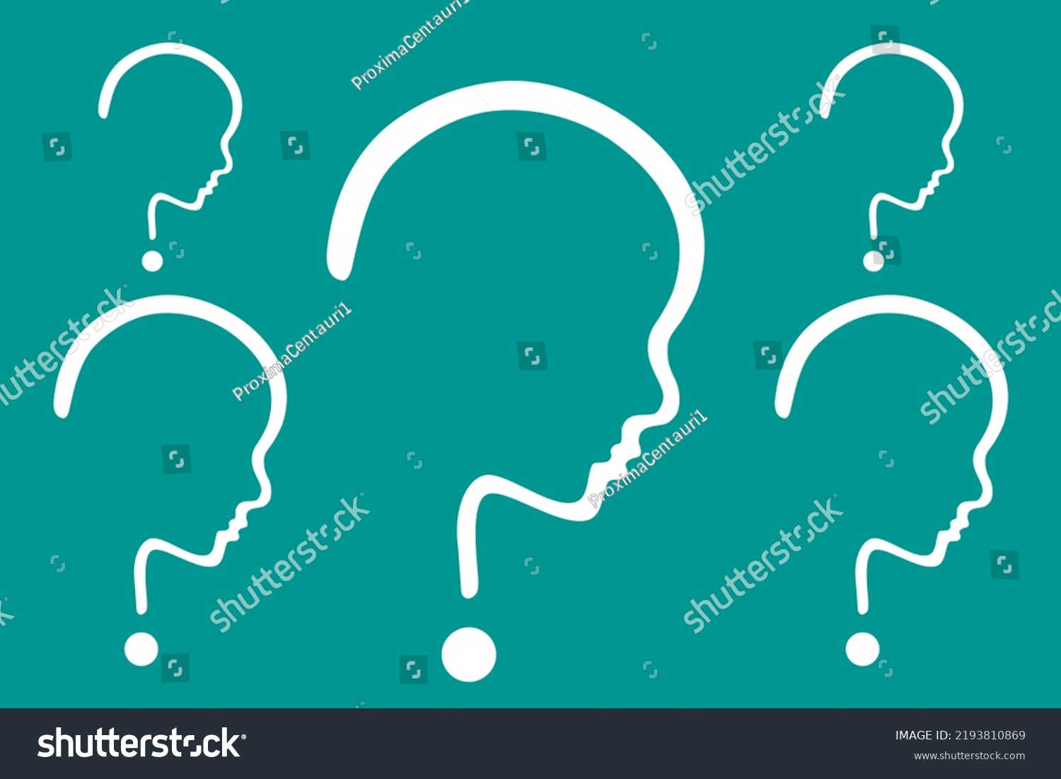 Group People Form Question Marks People Stock Illustration 2193810869