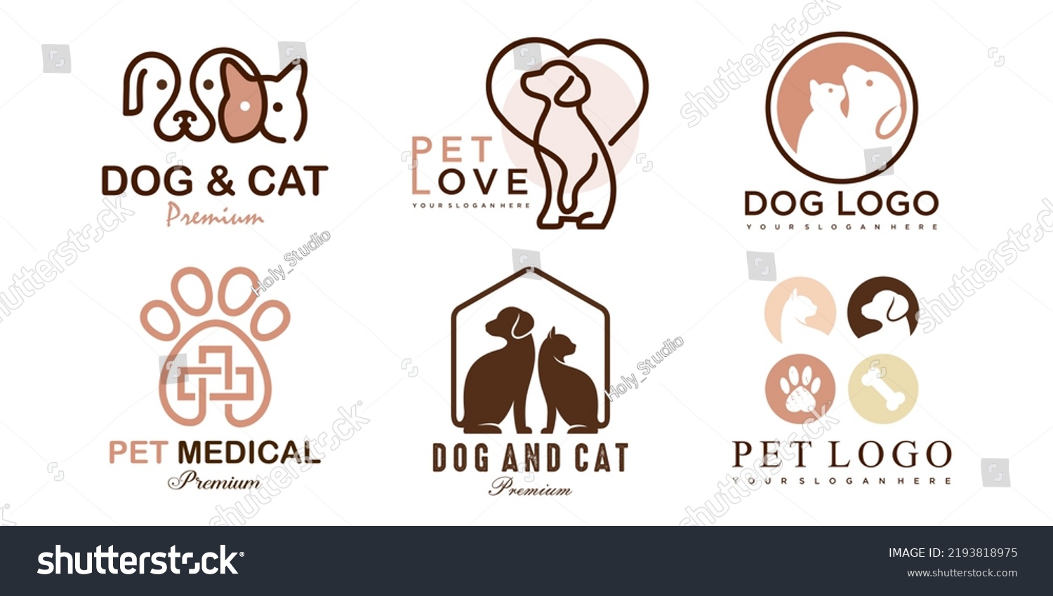 Pet Care Icon Set Logo Dog Stock Vector (Royalty Free) 2193818975 ...