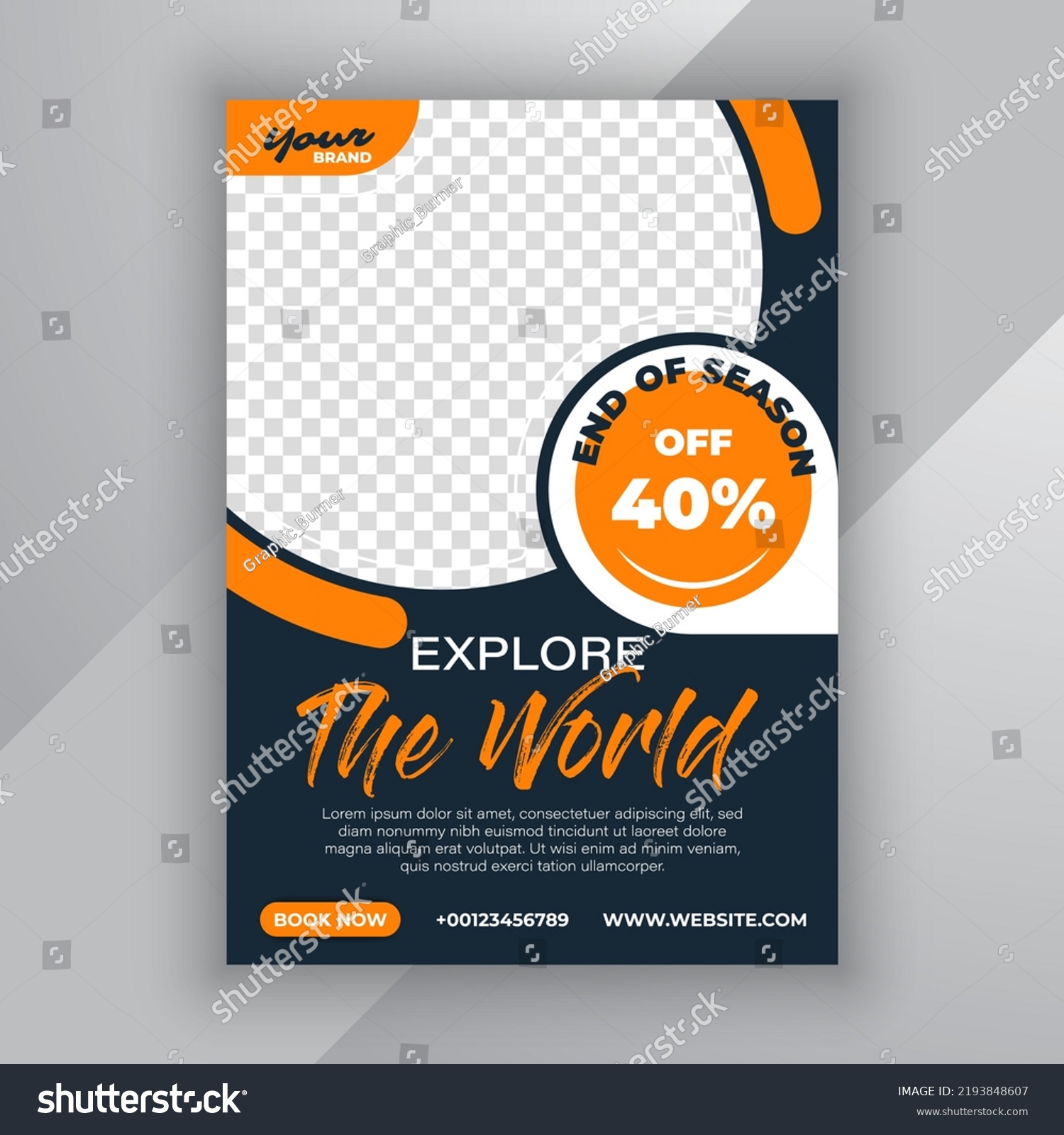 Travel Flyer Poster Design Template Editable Stock Vector (Royalty Free ...