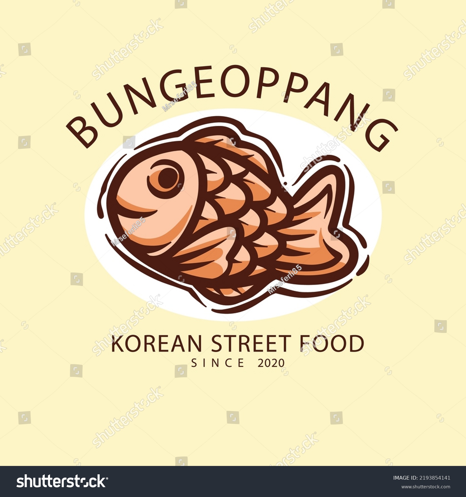 Korean Street Food Logo Template Vector Stock Vector (Royalty Free