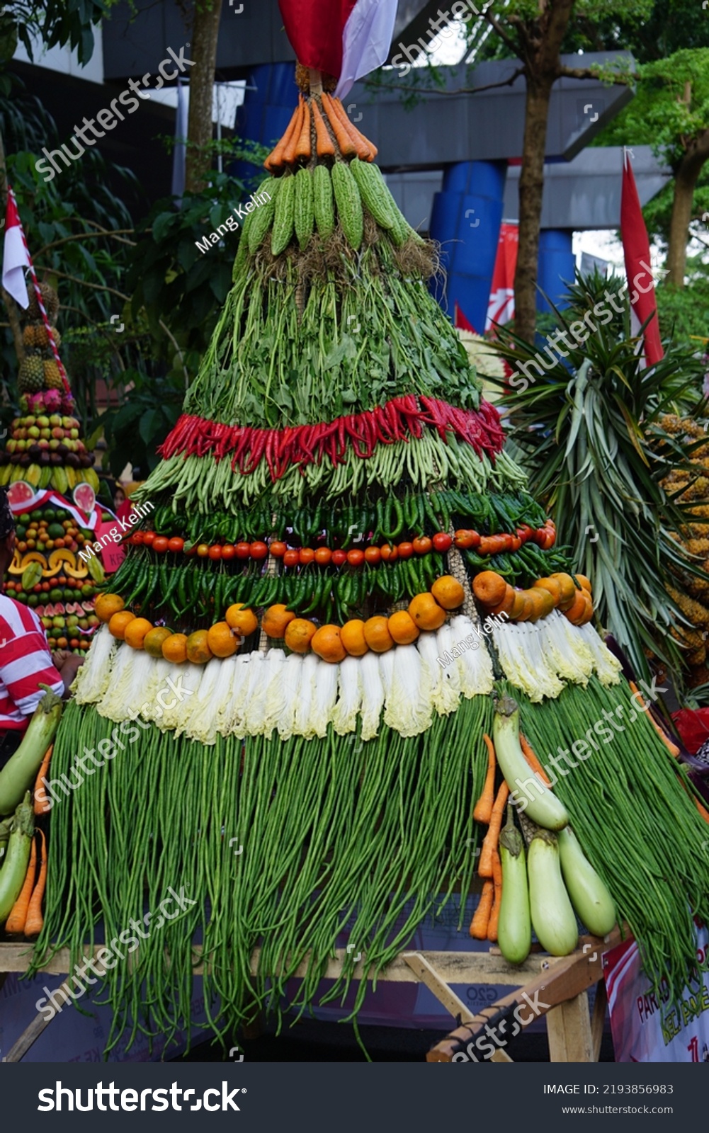 Tumpeng Sayur Dan Buah On Traditional Stock Photo 2193856983 | Shutterstock