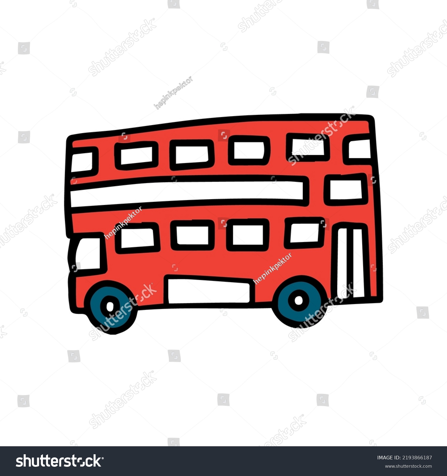 Red Bus Cartoon Style Stock Vector (Royalty Free) 2193866187 | Shutterstock