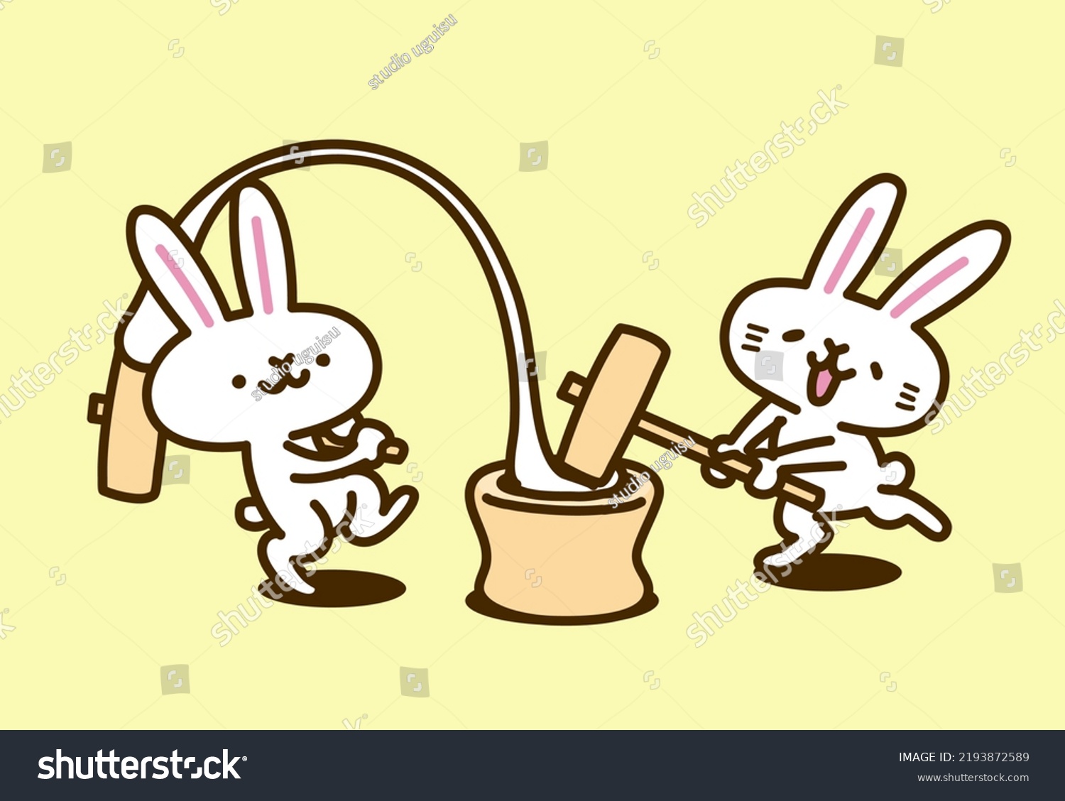 Rabbit Character Illustration Series Mochizuki Stock Vector (Royalty ...