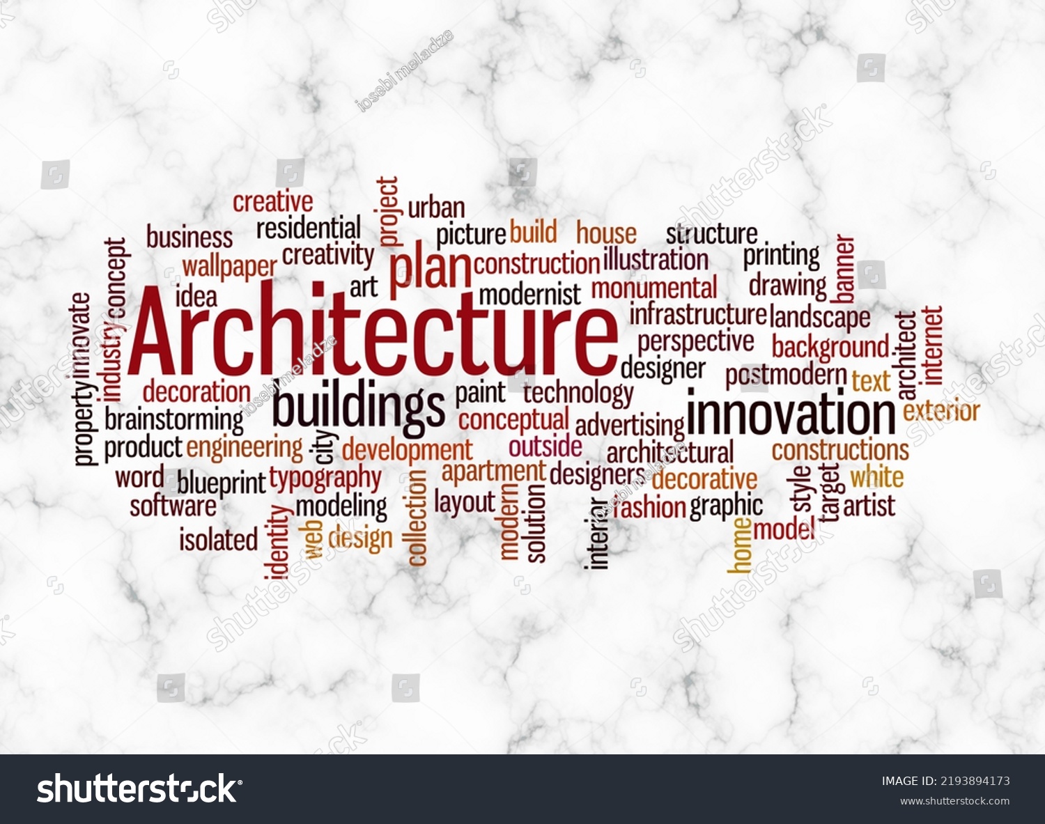 Word Cloud Architecture Concept Create Text Stock Illustration ...