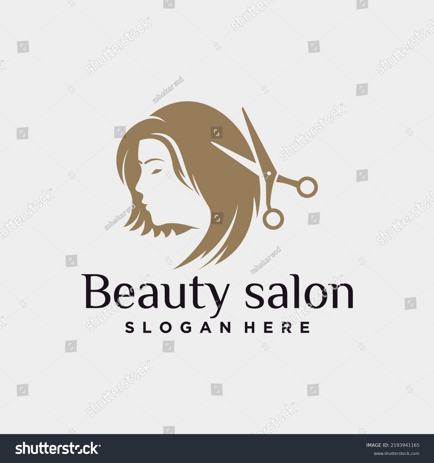 Beauty Salon Logo King Womens Hair Stock Vector (Royalty Free ...