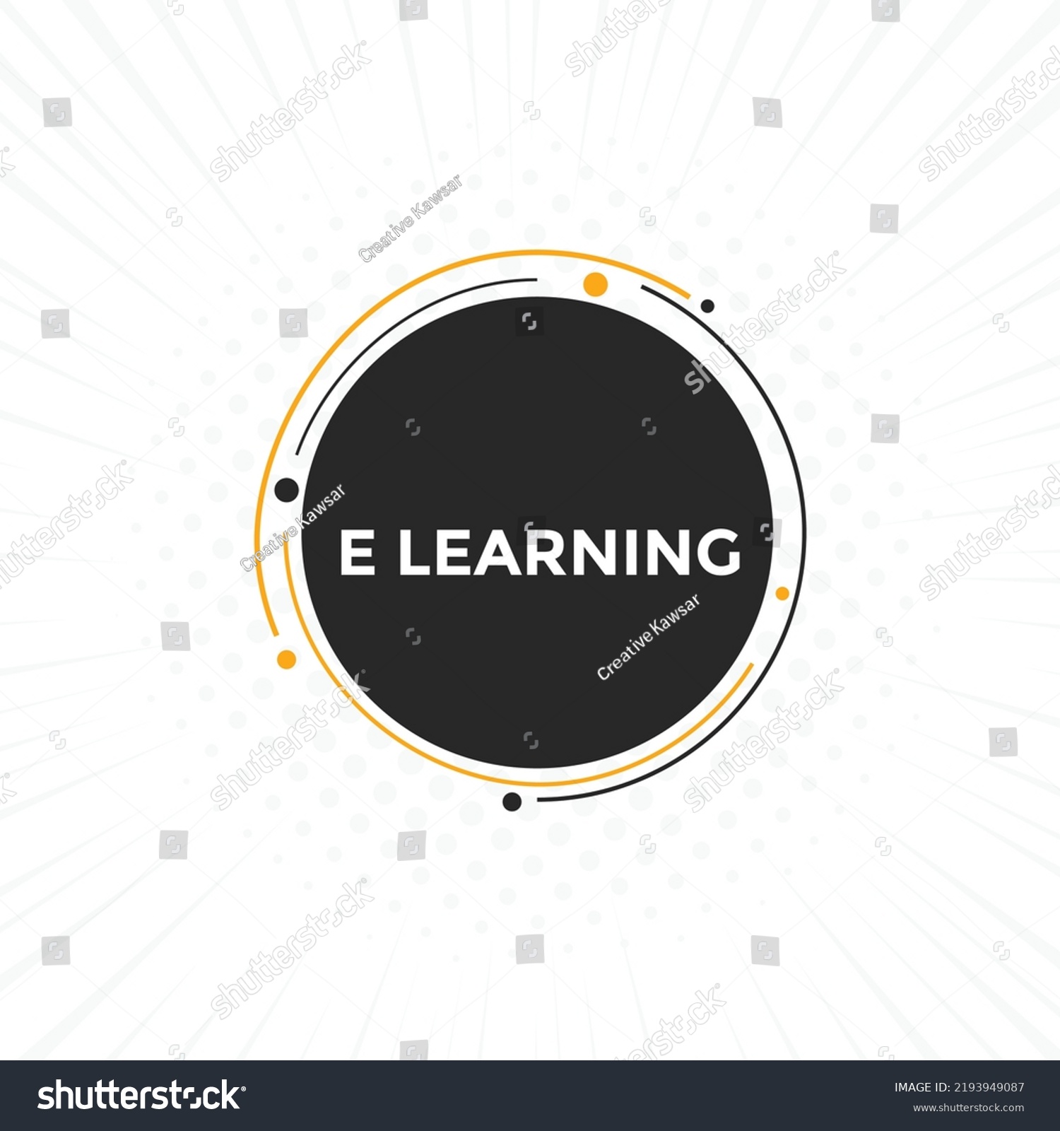 E Learning Text Button E Learning Stock Vector (Royalty Free ...