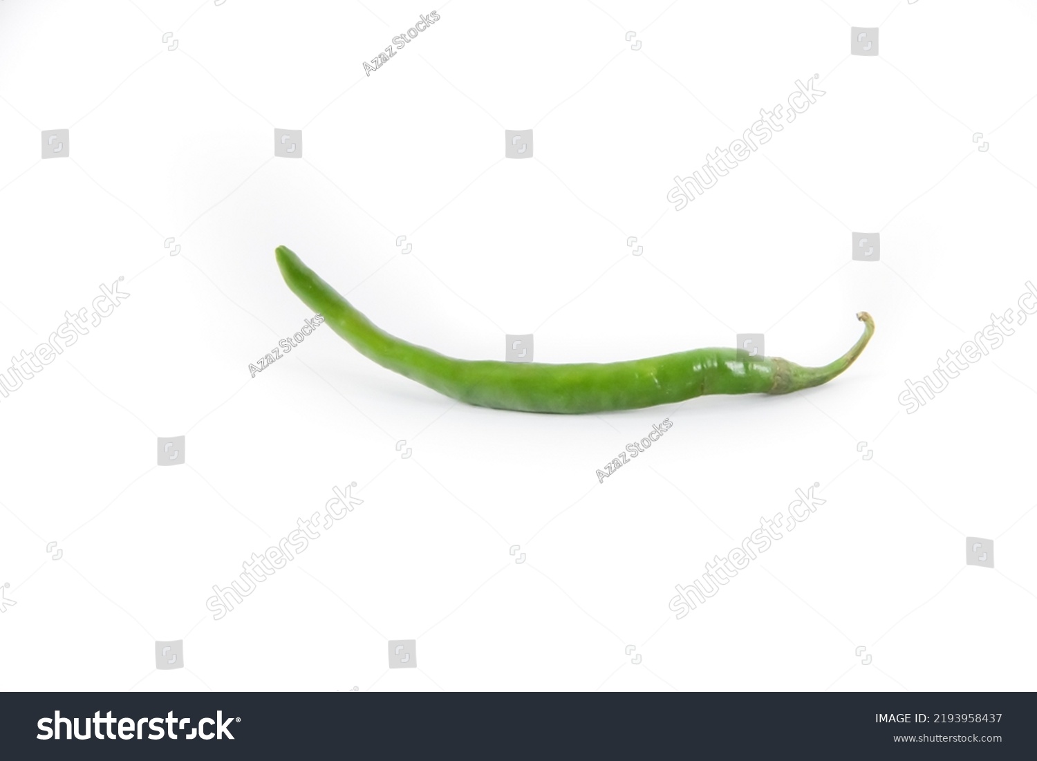 Fresh Green Chilli White Background Stock Photo 2193958437 | Shutterstock