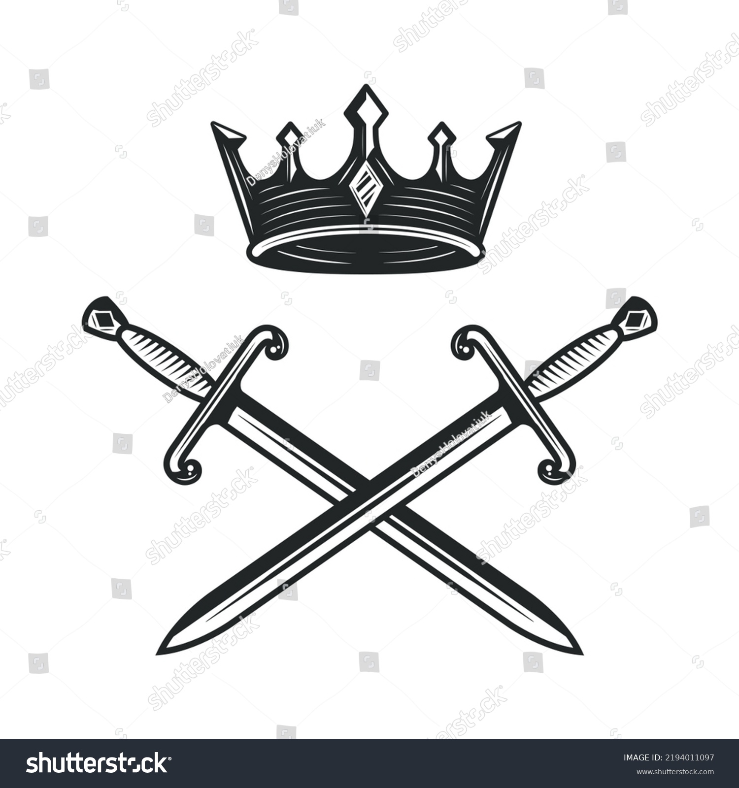 King Royal Logo Kings Crown Sword Stock Vector Royalty Free 2194011097 Shutterstock