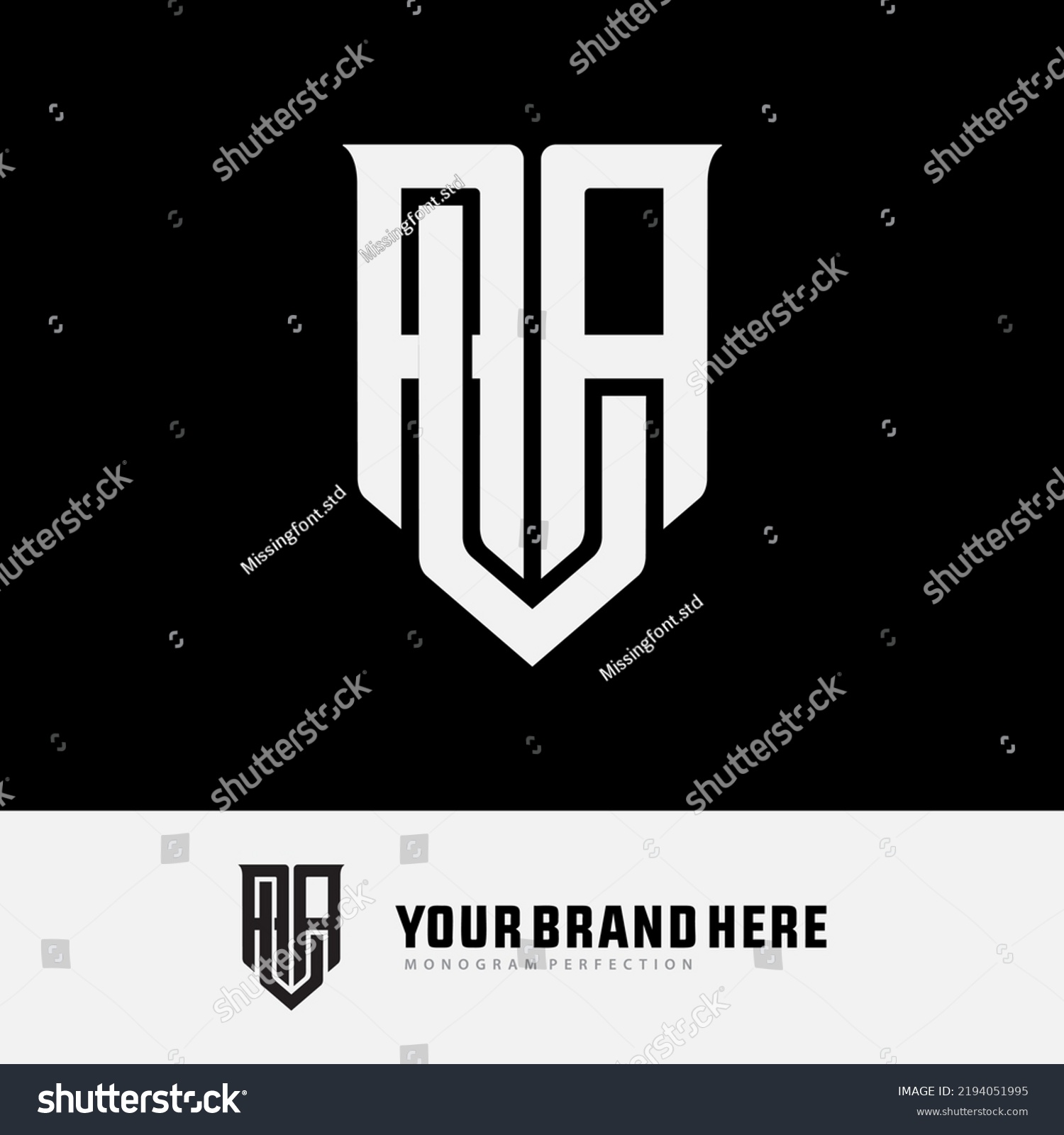 Monogram Logo Initial Letters L Aal Stock Vector (Royalty Free ...