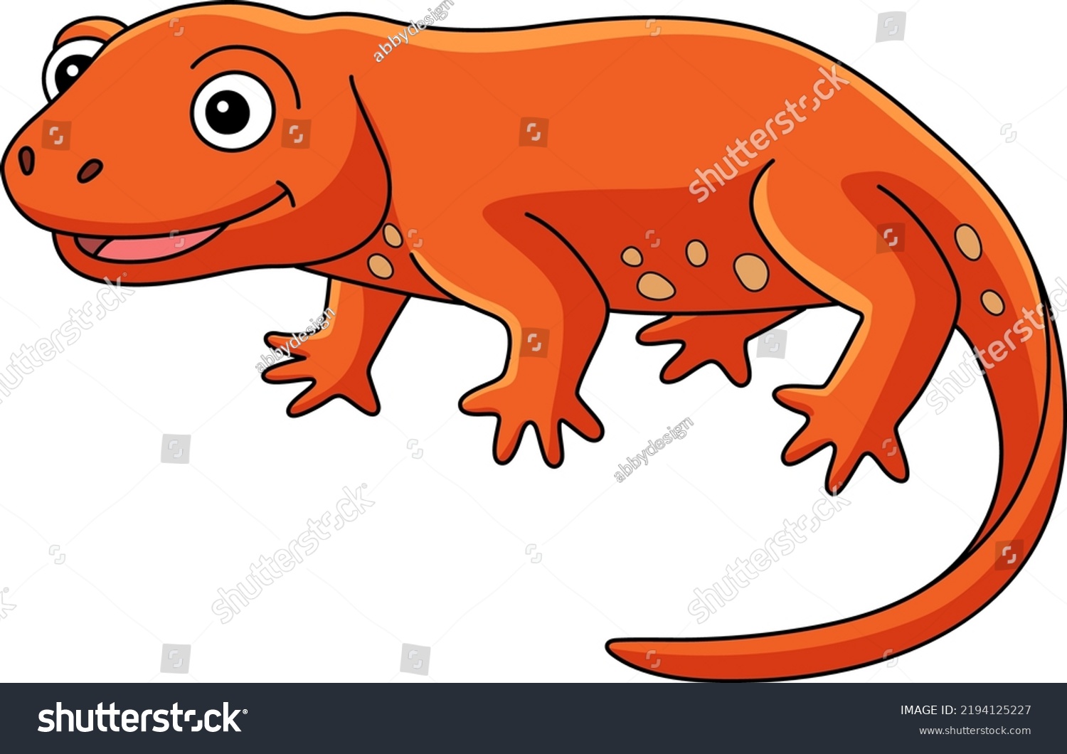 Newt Animal Cartoon Colored Clipart Illustration Stock Vector (Royalty ...