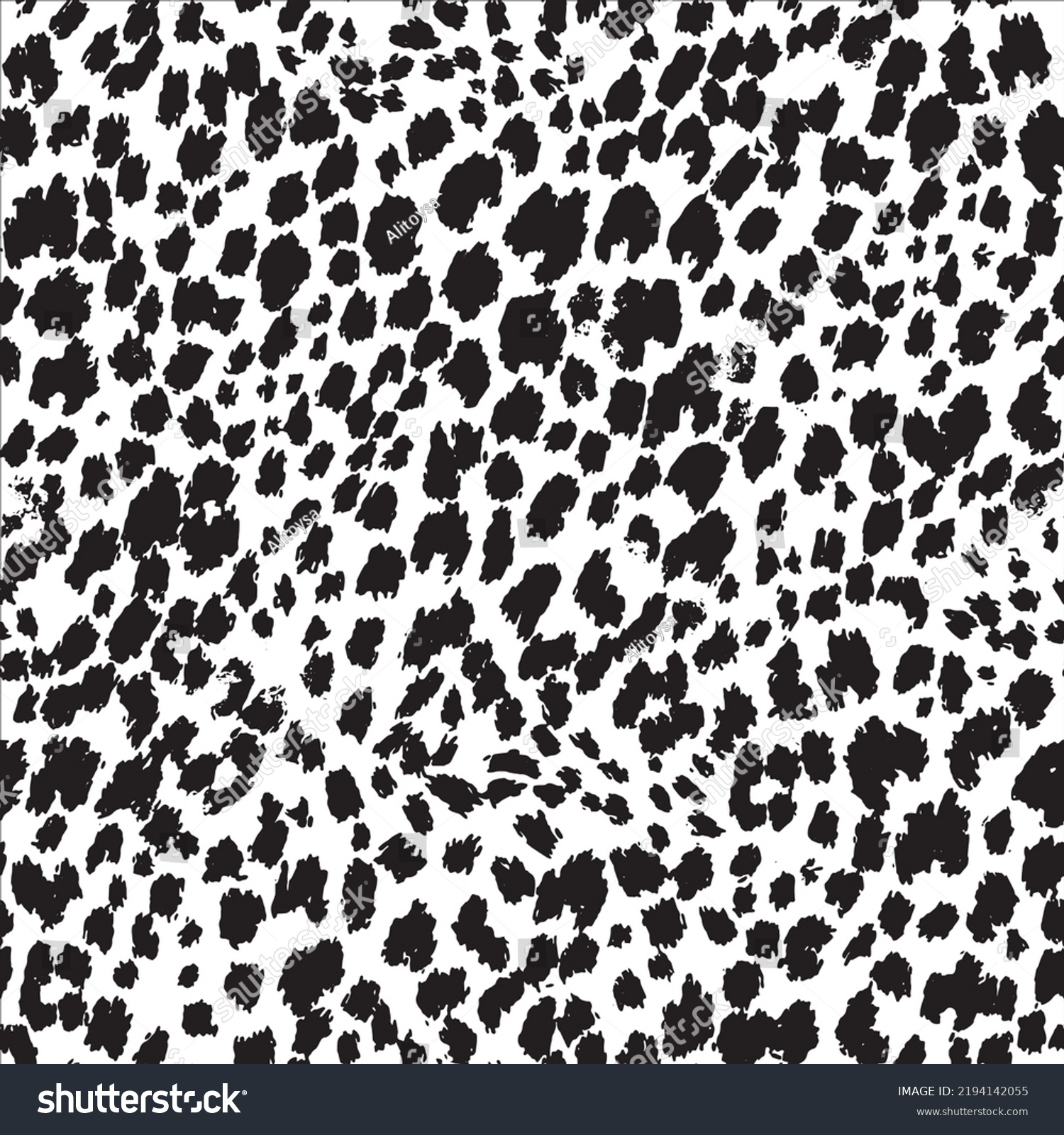 Animal Print Seamless Pattern Black Realistic Stock Vector (Royalty ...