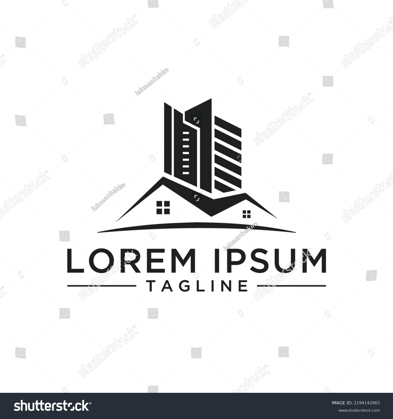 Apartment Contruction Logo Vector Design Illustration Stock Vector ...