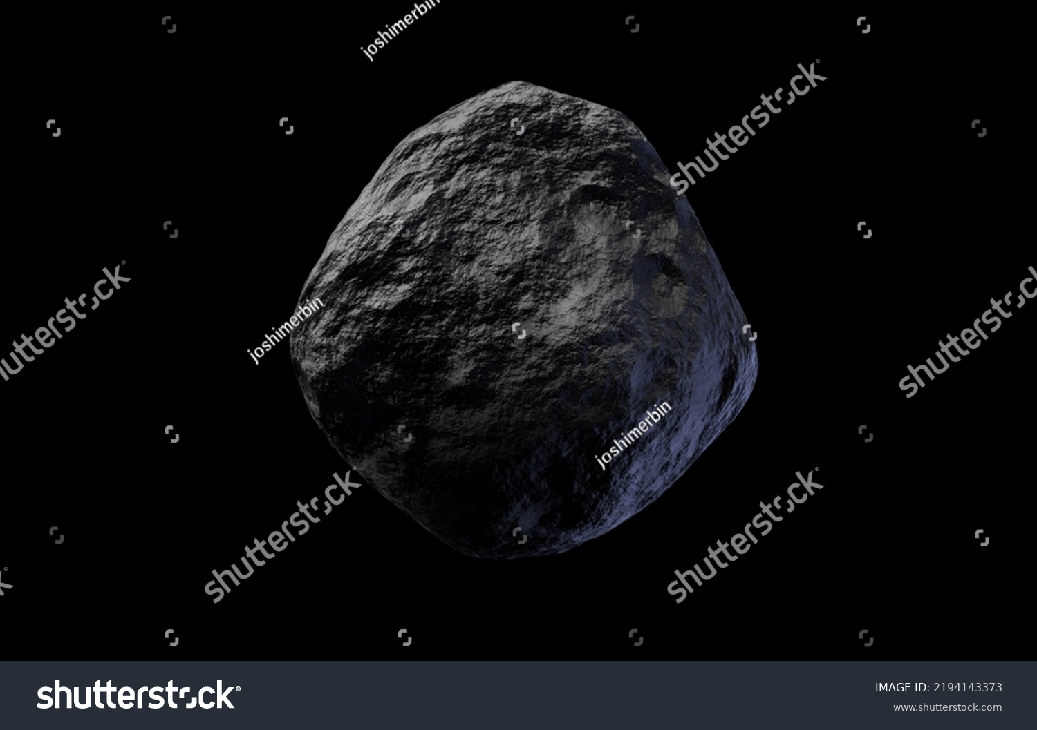 Bennu Asteroid 101955 Black Background 3d Stock Illustration 2194143373 