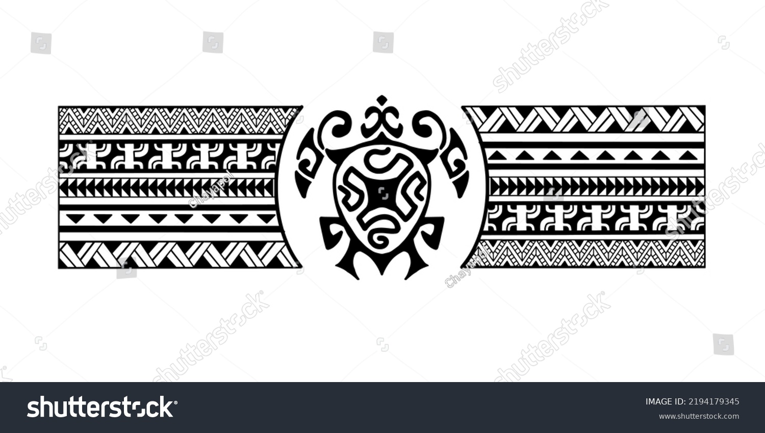 Polynesian Border Tattoo Design Pattern Aboriginal Stock Vector ...