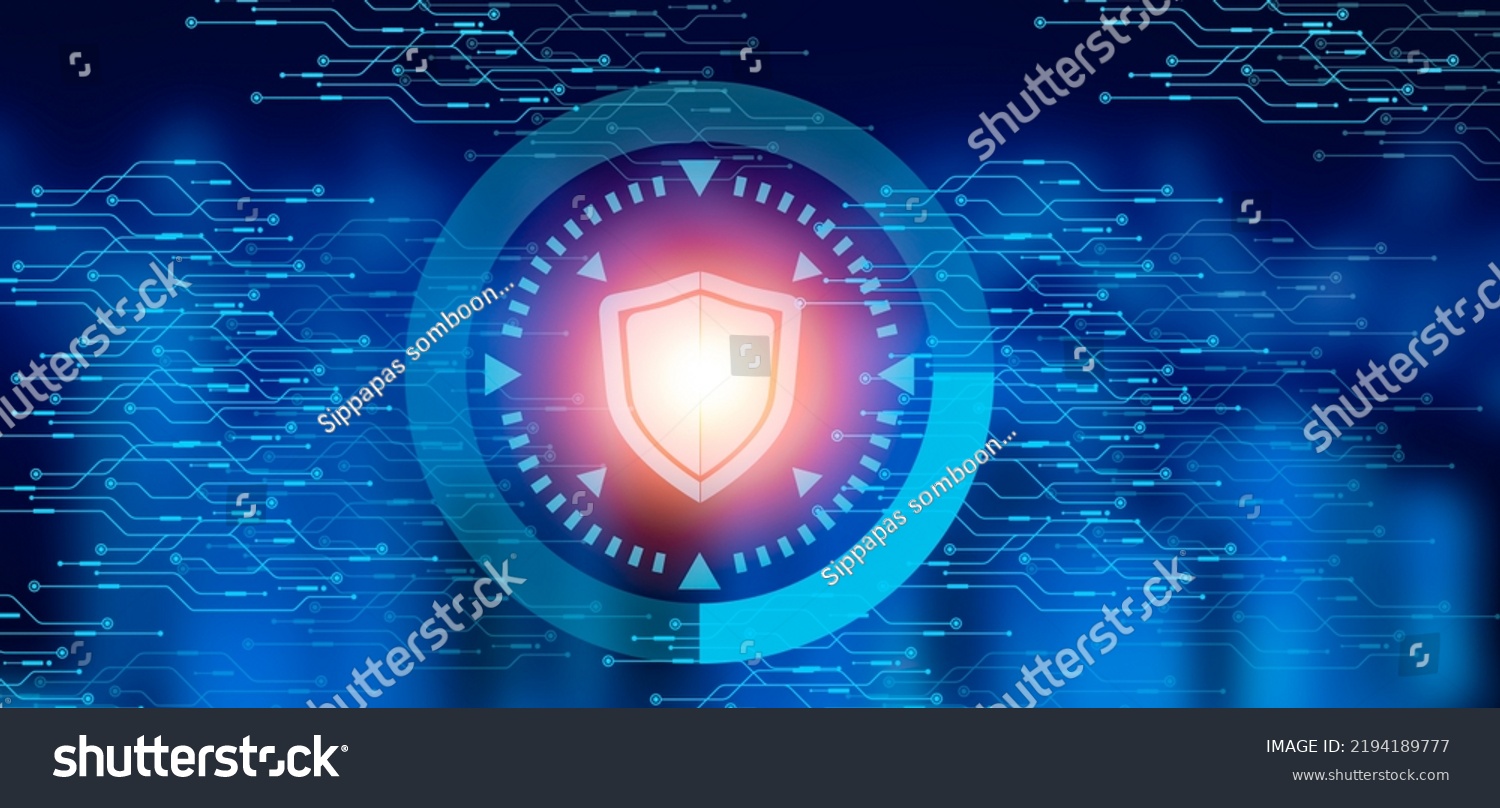 Network Security Privacy Lock Icon Protect Stock Photo 2194189777
