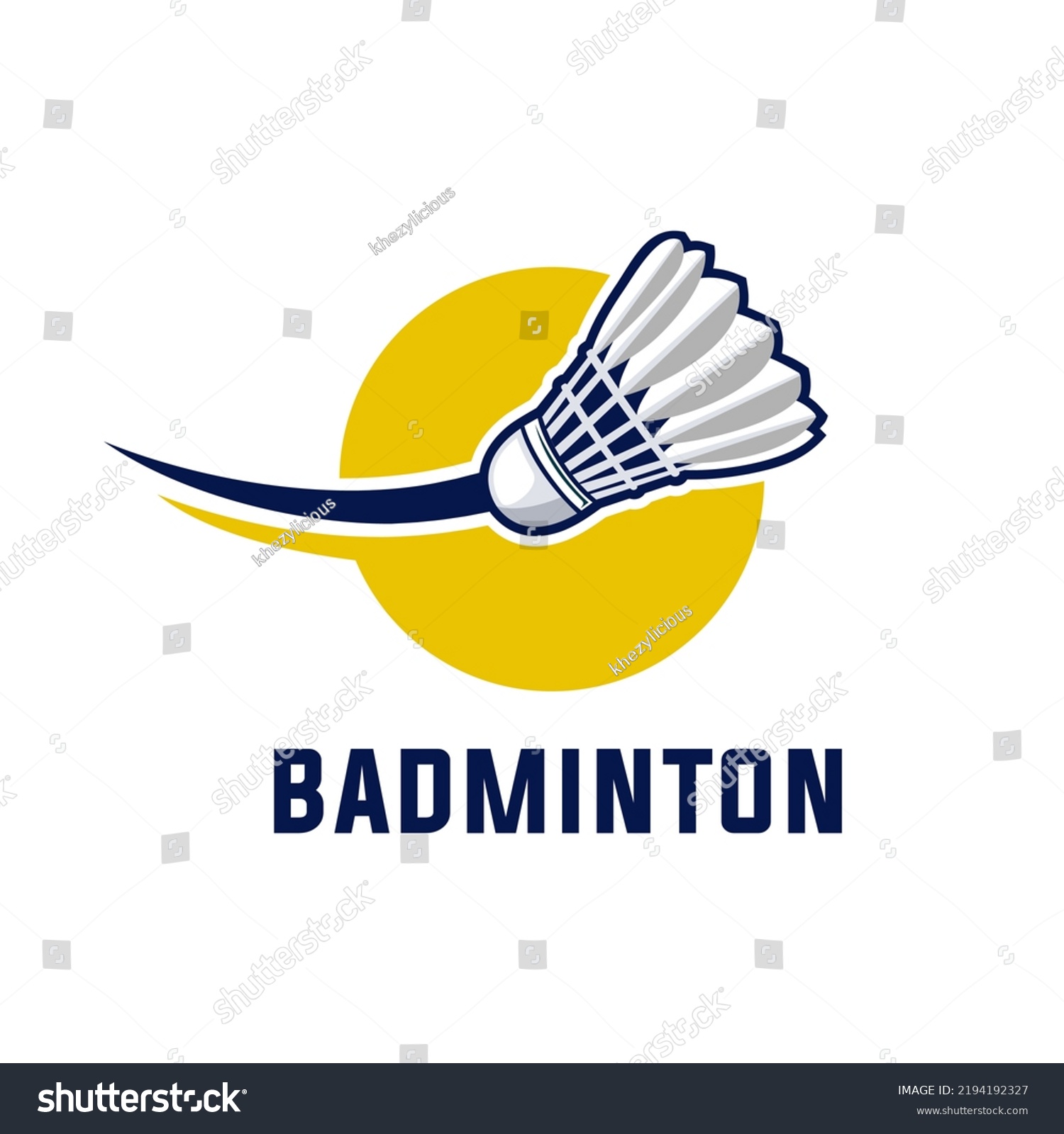 Badminton Vector Graphic Template Illustration Sport Stock Vector ...