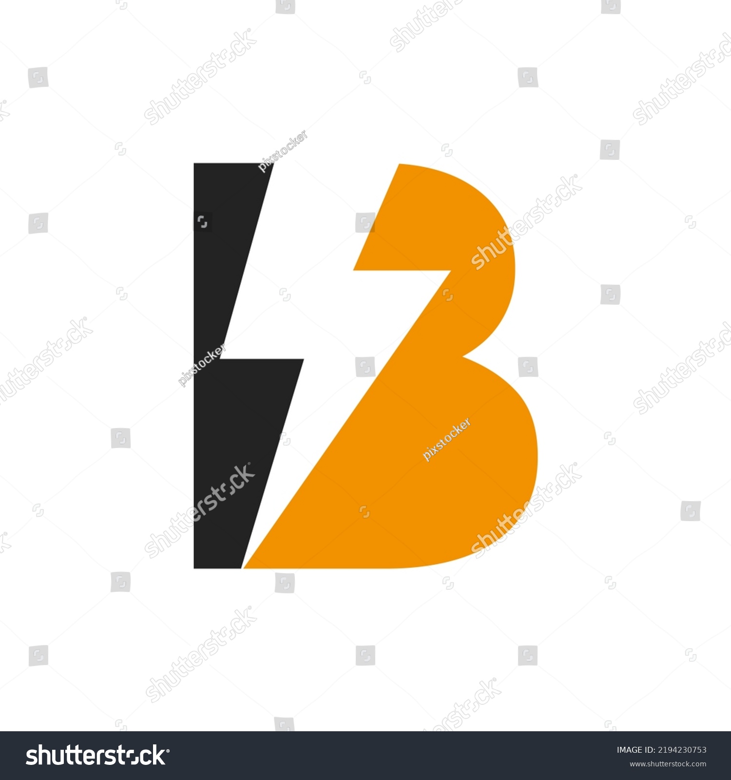 Letter B Electric Logo Concept Power Stock Vector (Royalty Free ...