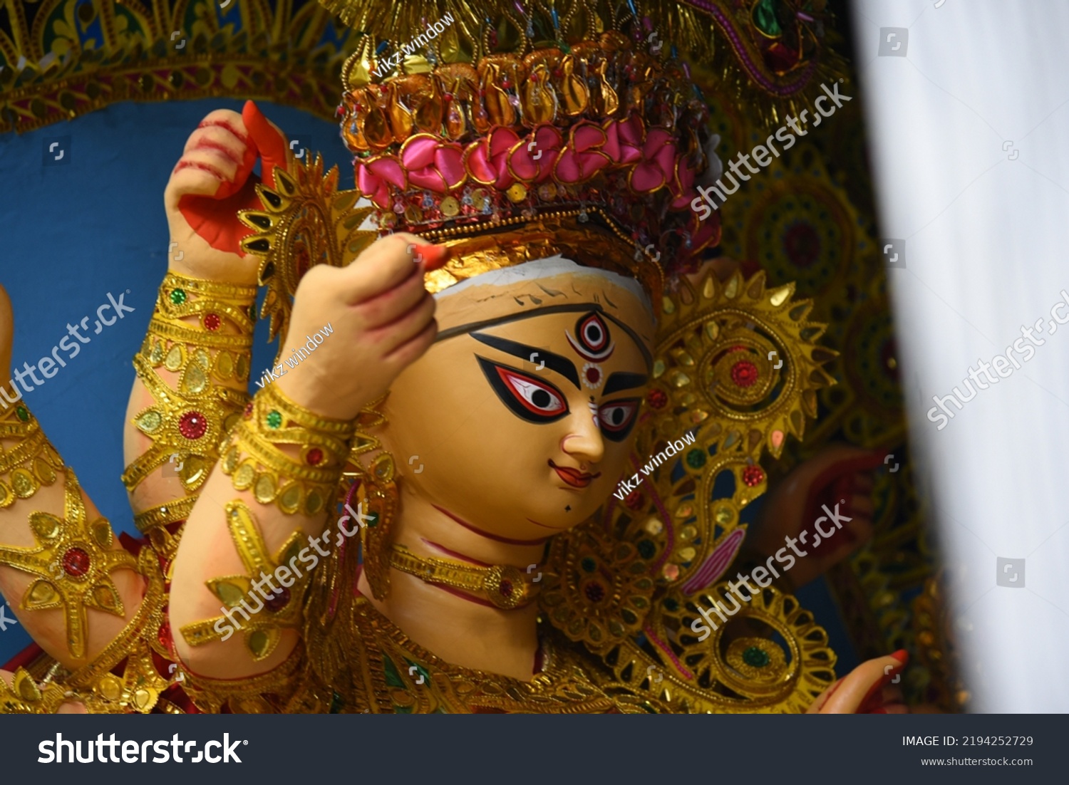 Under Exposed Image Hindu Idol Devi Stock Photo 2194252729 | Shutterstock