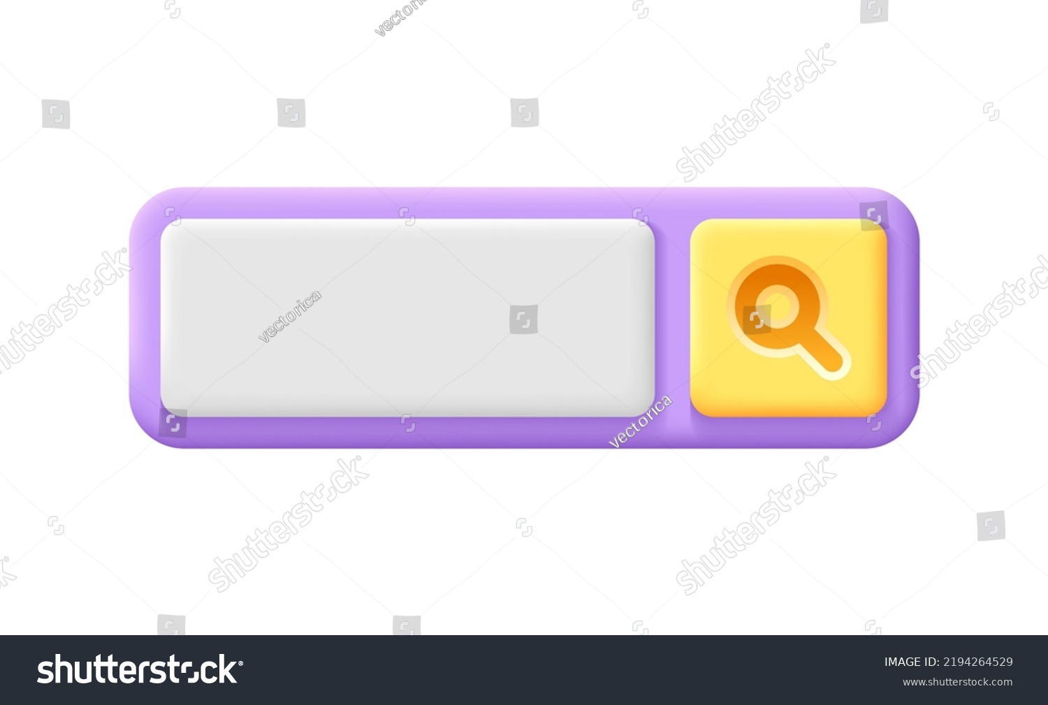 Minimal Blank Search Bar Icon Web Stock Vector (Royalty Free