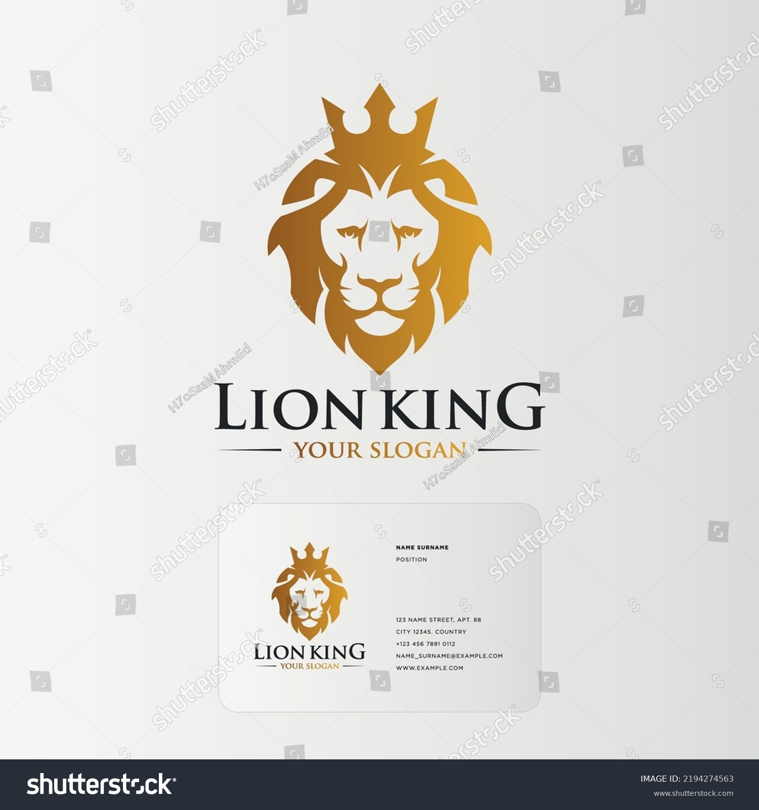 Lion King Shield Logo Vector Design Stock Vector Royalty Free 2194274563 Shutterstock