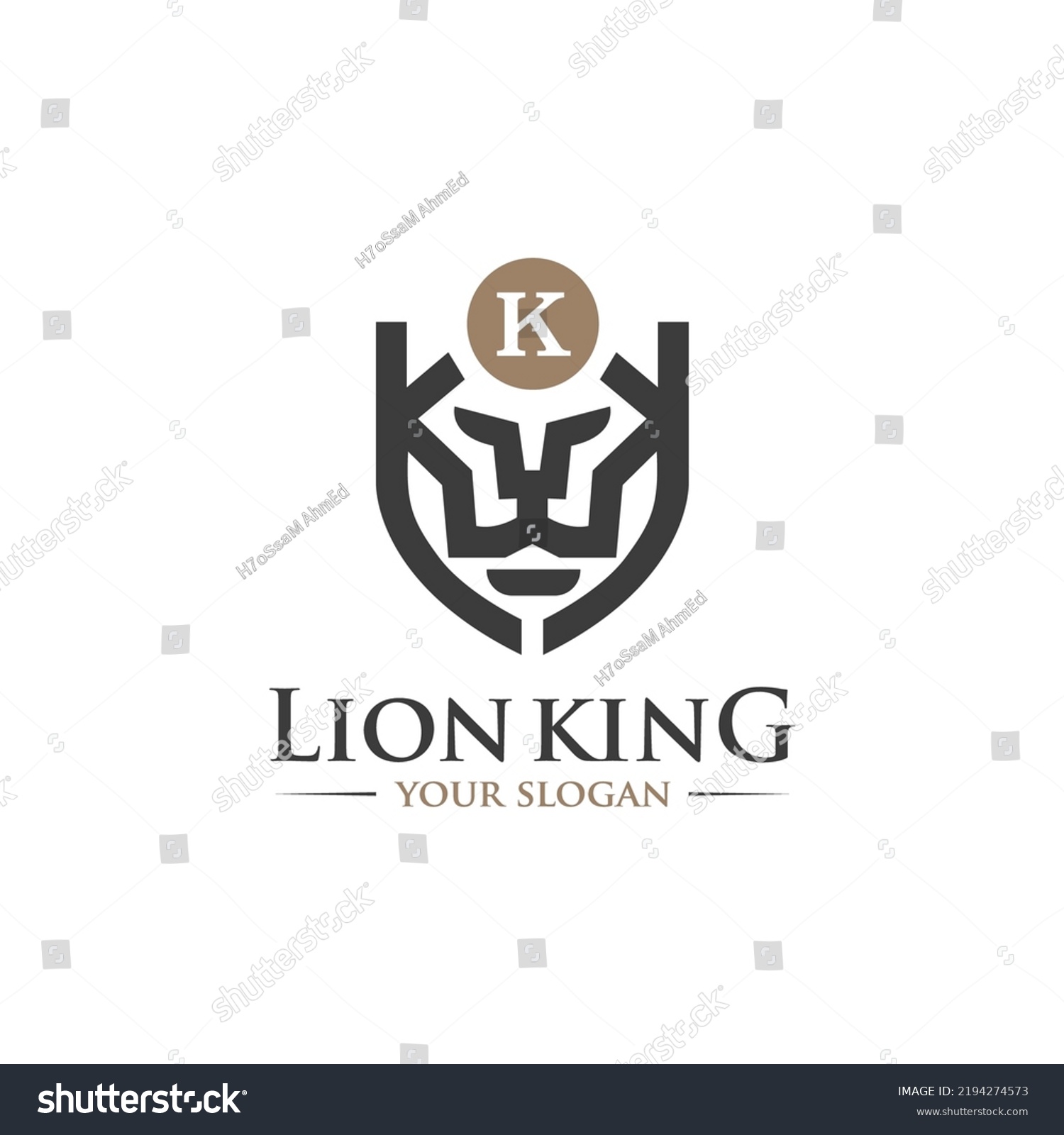 Lion King Shield Logo Vector Design Stock Vector Royalty Free 2194274573 Shutterstock