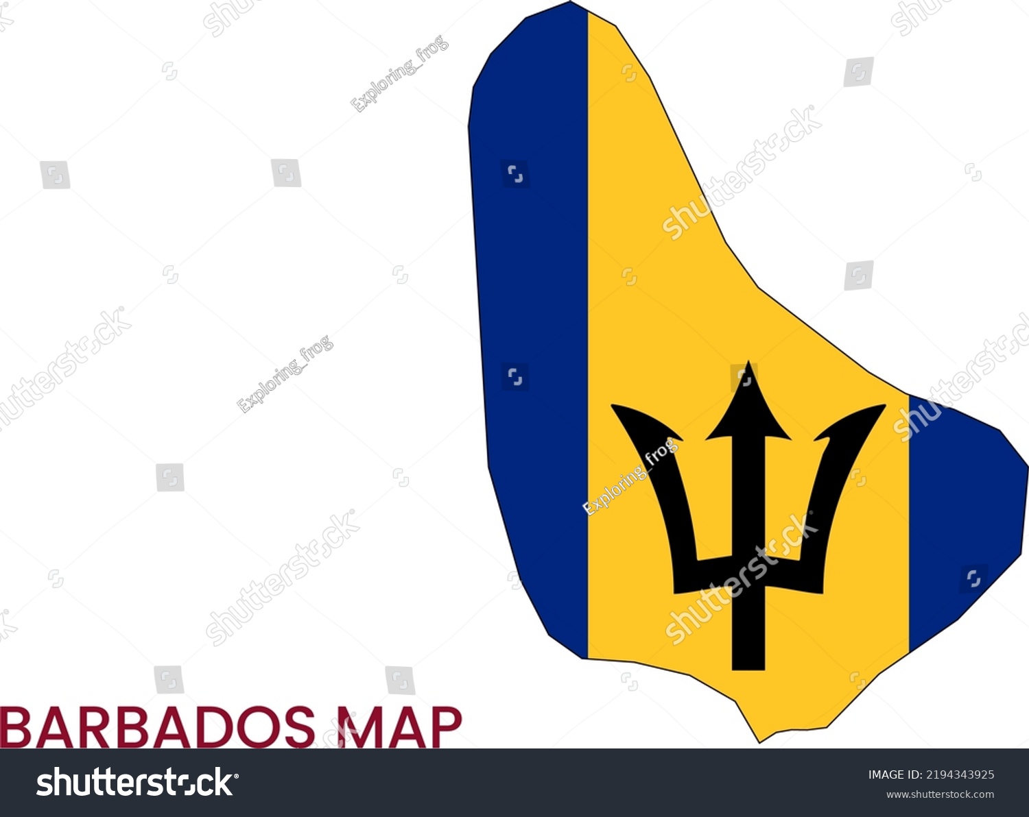 High Detailed Map Barbados Outline Map Stock Illustration 2194343925   Stock Photo High Detailed Map Of Barbados Outline Map Of Barbados North America 2194343925 