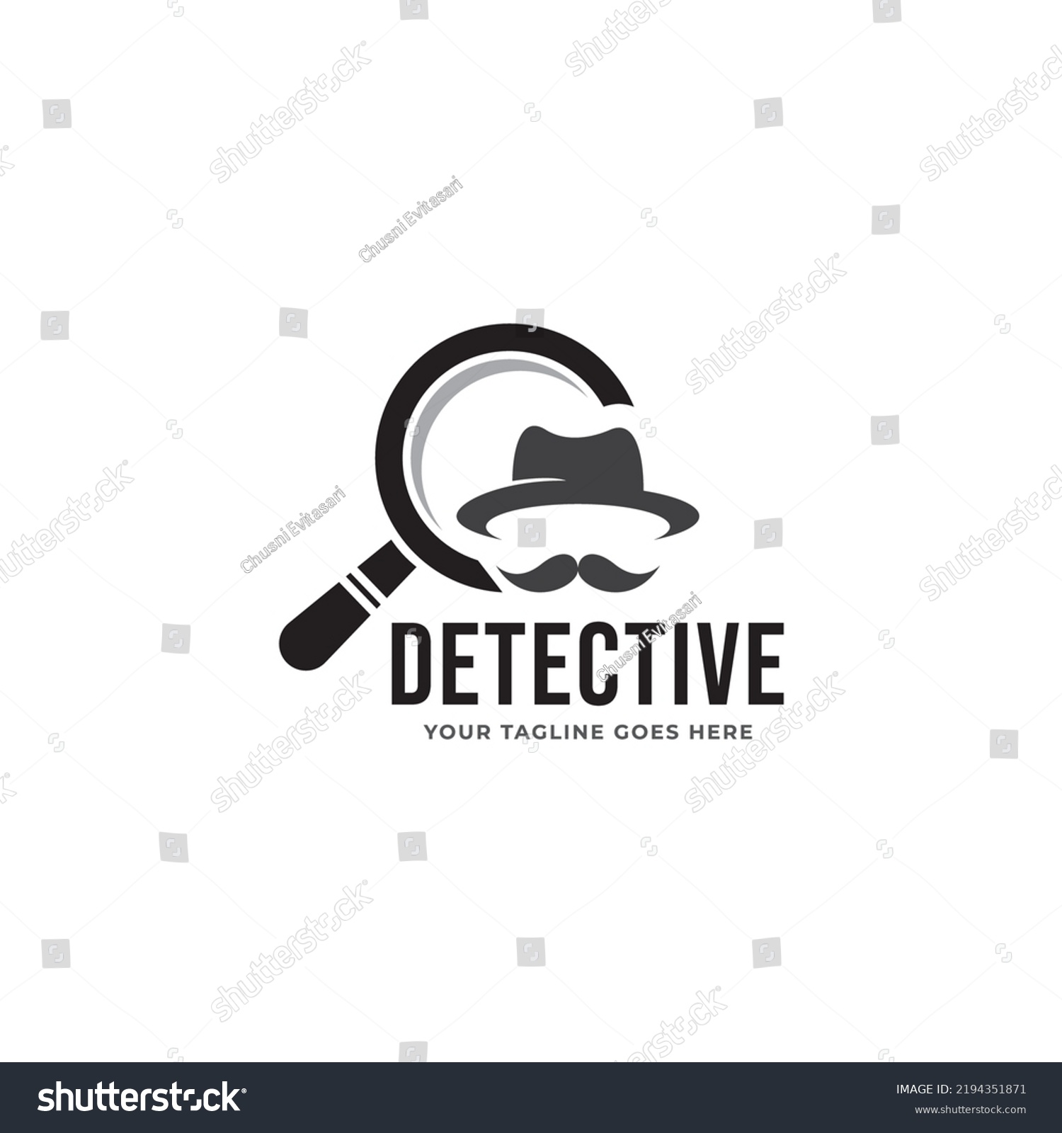 Detective Logo Design Vector Template Stock Vector (Royalty Free ...