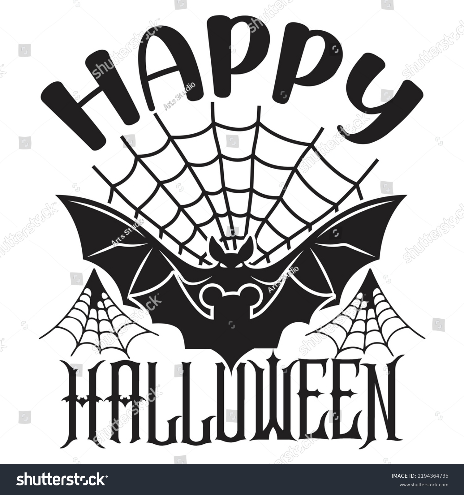 Disney Halloween Happy Halloween T Shirt Stock Vector (Royalty Free