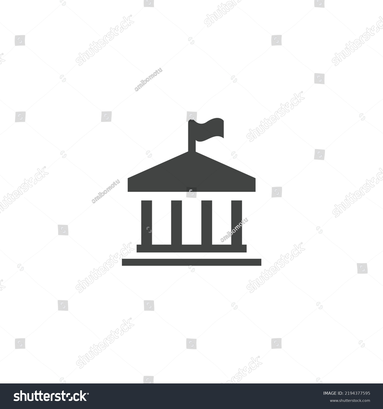 Government Icon Black White Vector Graphic Stock Vector (Royalty Free ...