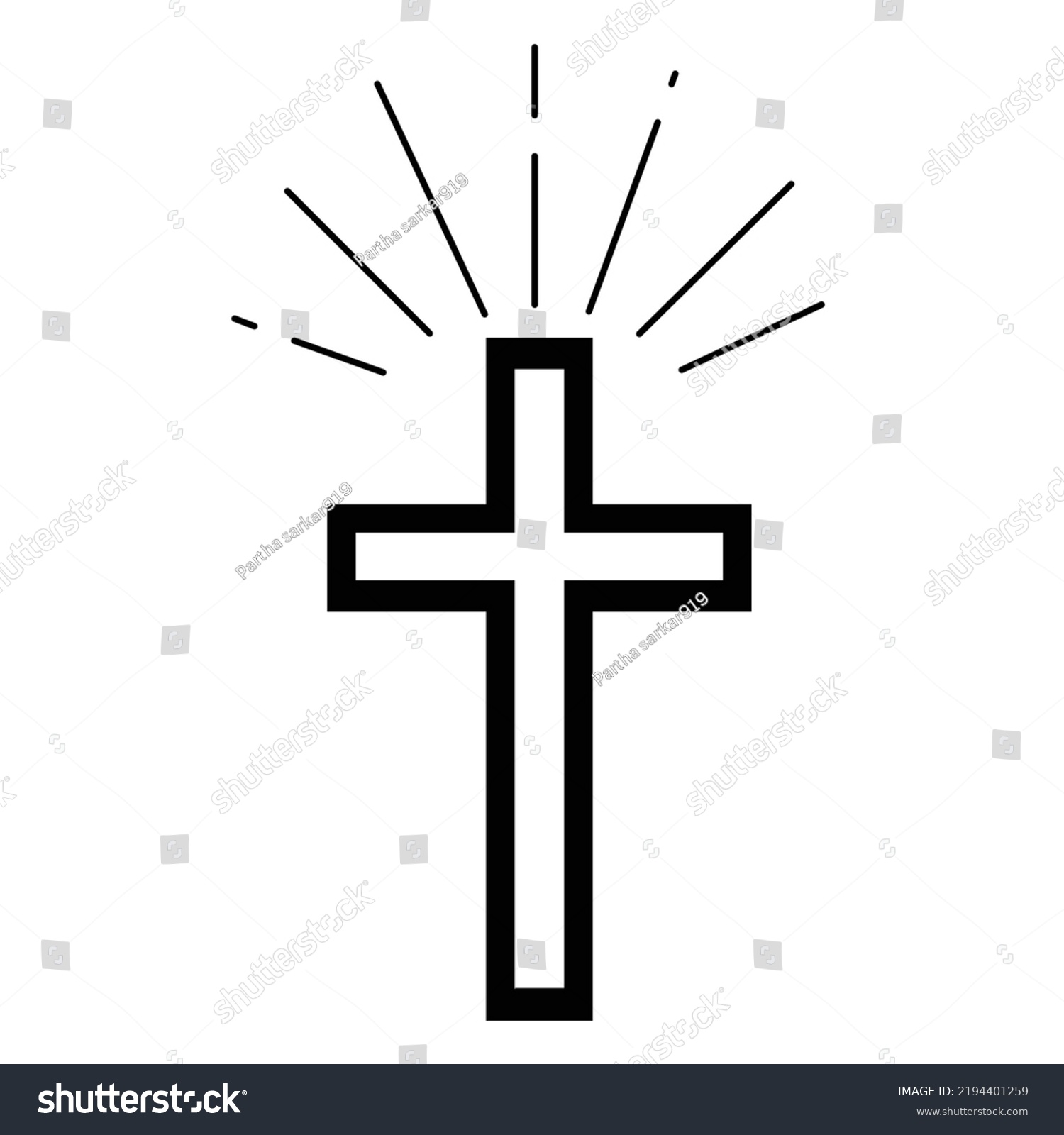 Set Christian Cross Vector Symbol Flat Stock Vector (Royalty Free ...